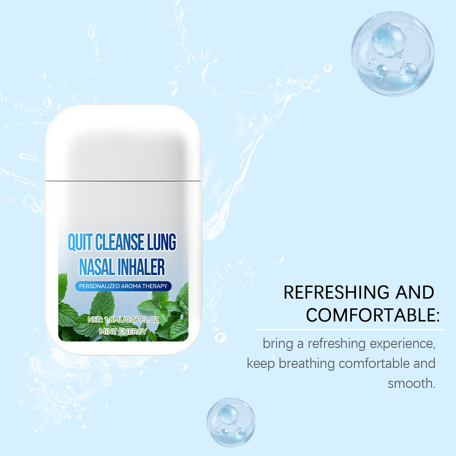 Mint Nasal Inhaler Mild Care Nourish Body Soft Refreshing Portable Daily Fresh Nursing Tool