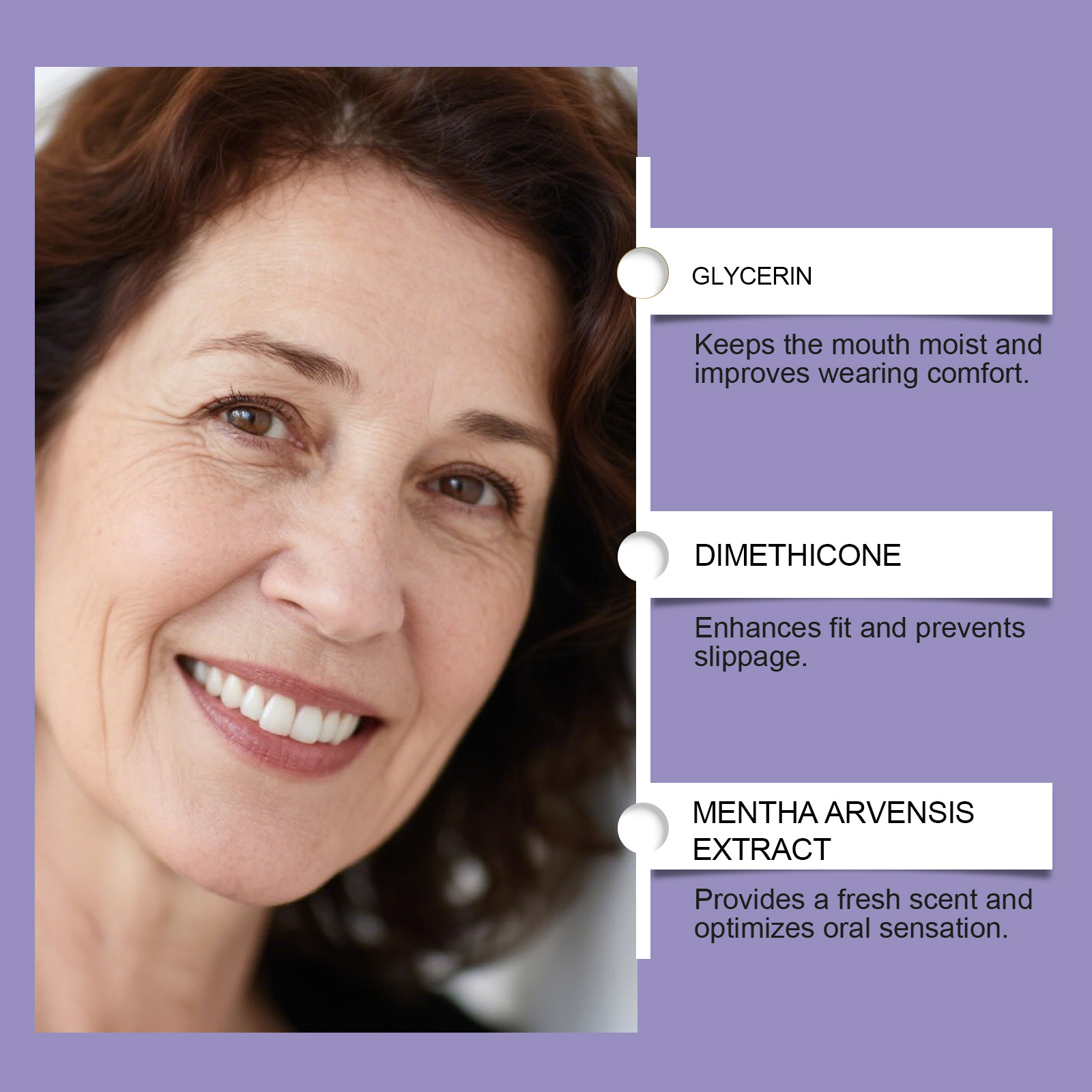 Purple Brightening Care Dental Strips For Daily Oral Teeth Surface Whitening Home Treatment
