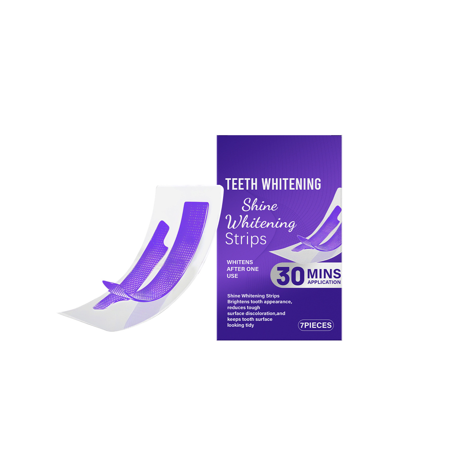 Purple Brightening Care Dental Strips For Daily Oral Teeth Surface Whitening Home Treatment