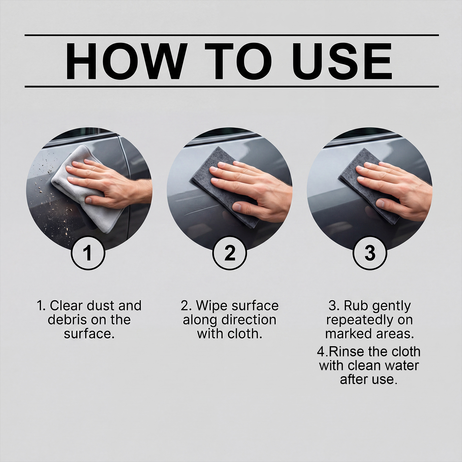 Car Scratch Repair Polishing Cloth Paint Surface Scuff Renew Gloss Maintenance Daily Convenient Polishing Care