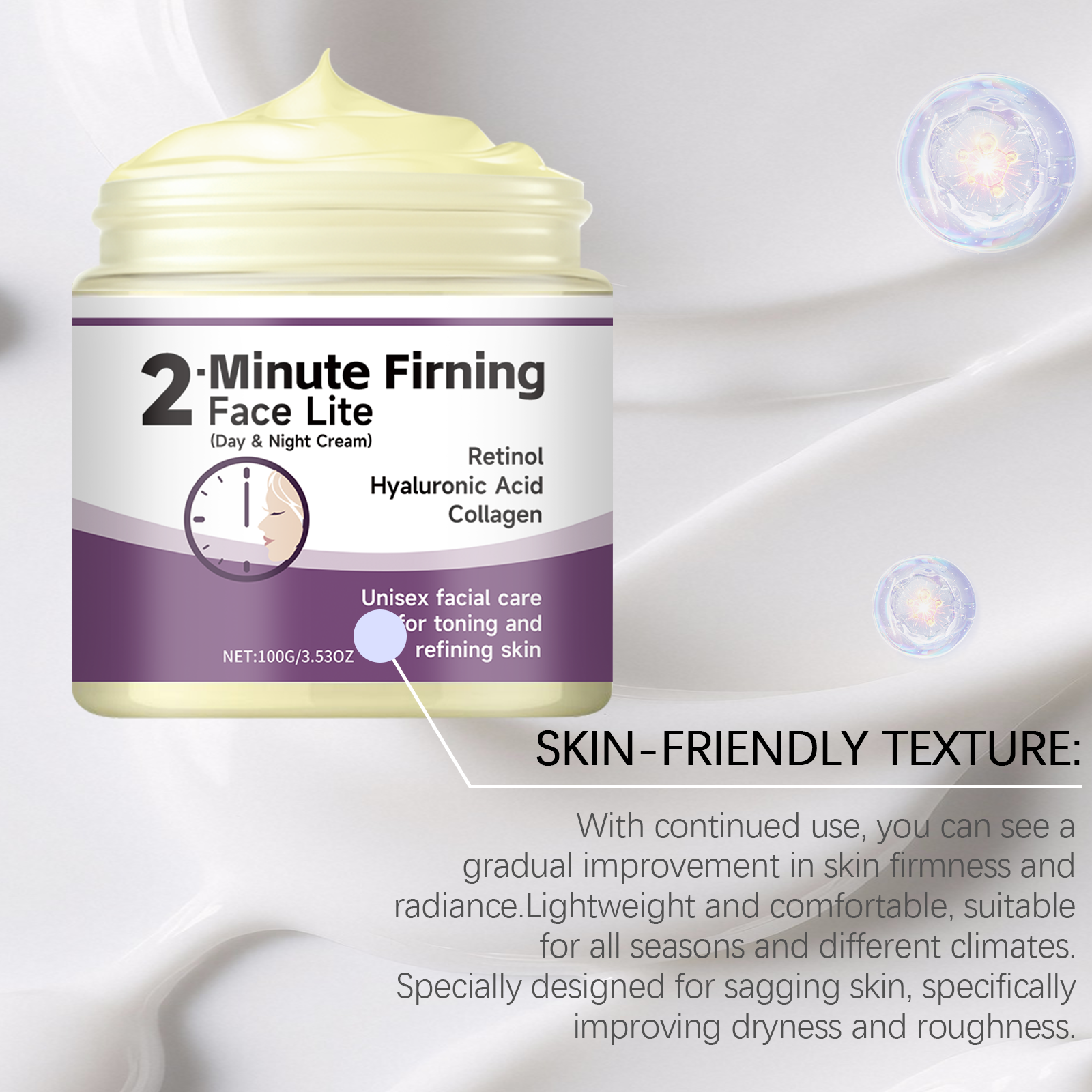 Collagen Care Cream Mild Hydrating Moisturizing Facial Tender Smoothing Skin Care Lotion