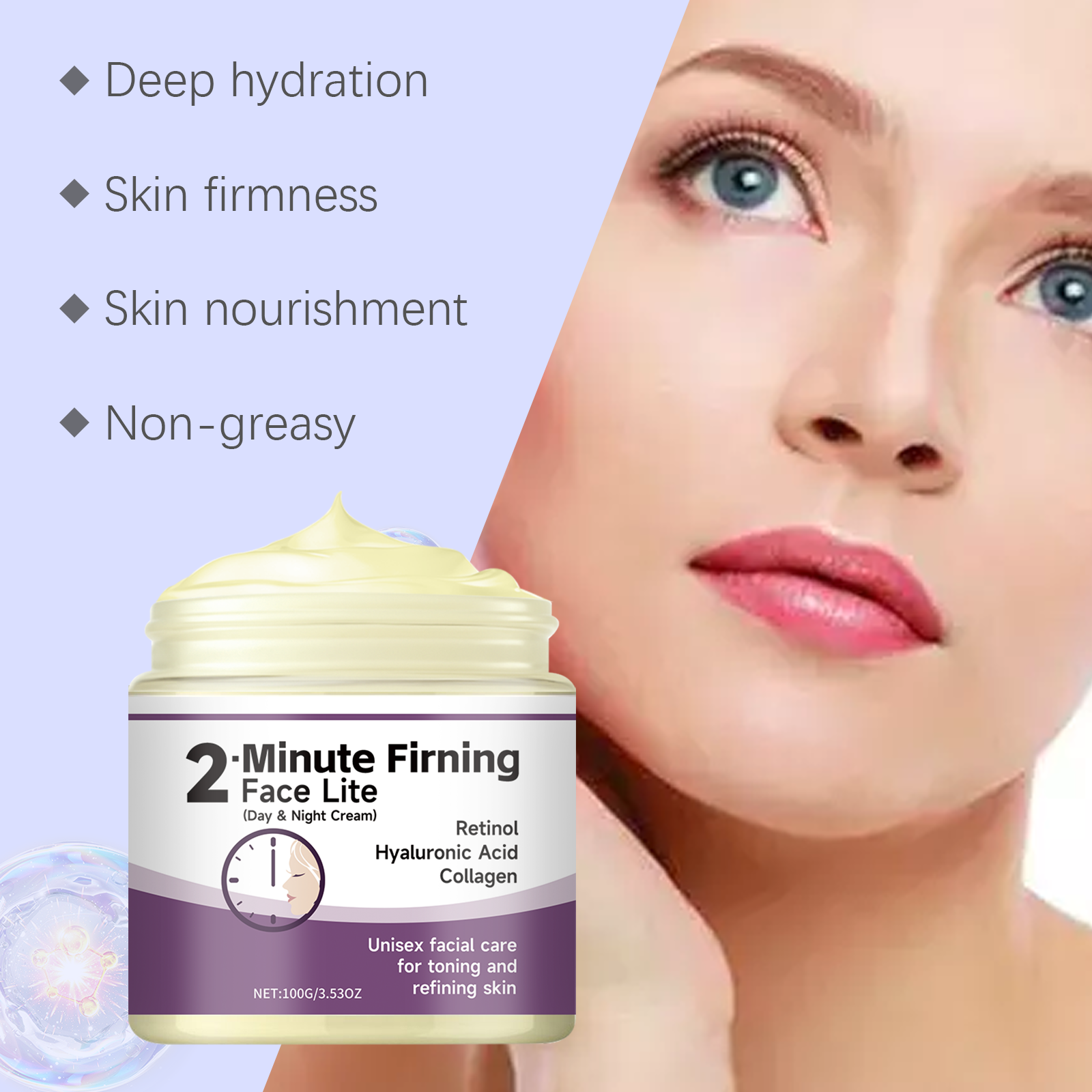 Collagen Care Cream Mild Hydrating Moisturizing Facial Tender Smoothing Skin Care Lotion