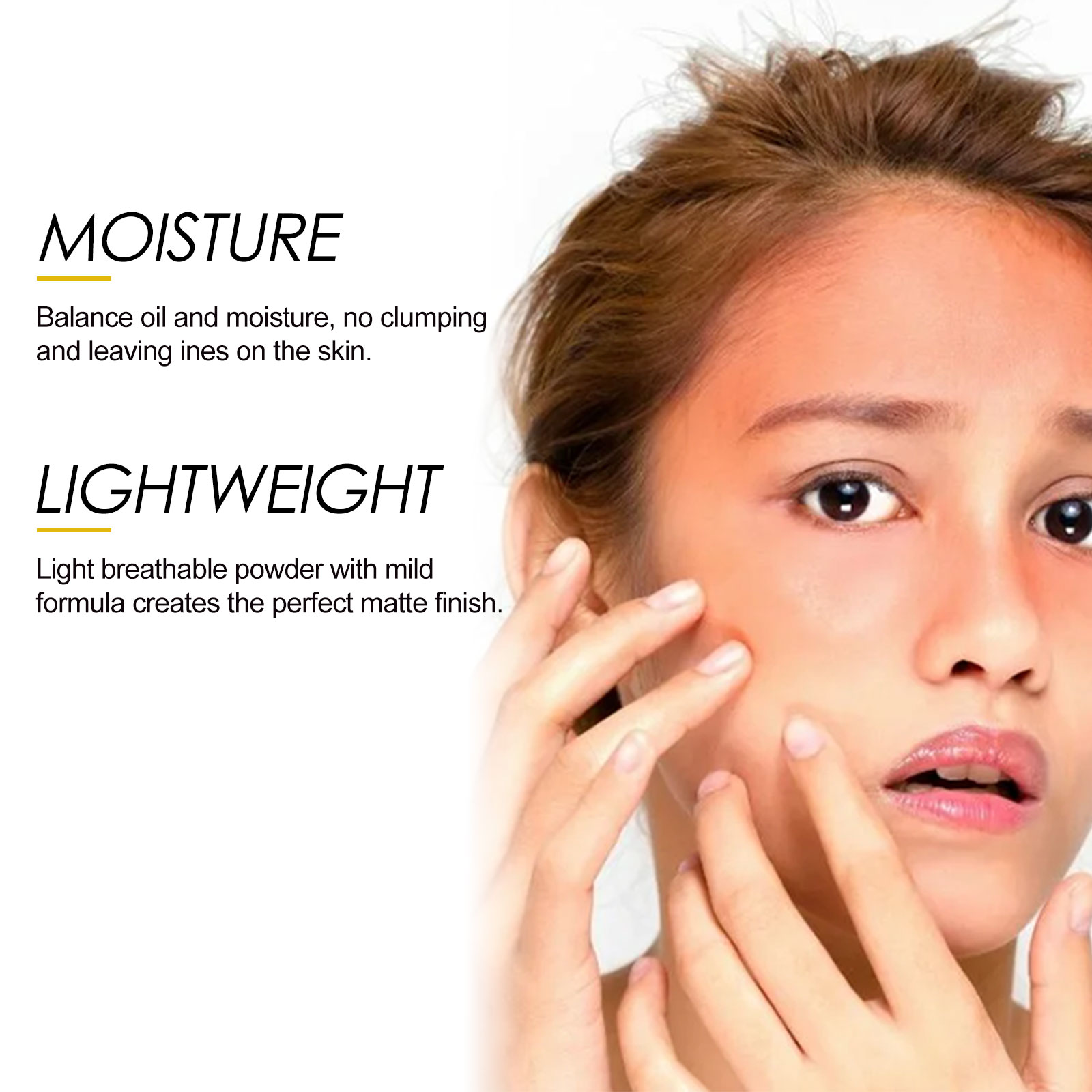 Sun Protection Setting Powder Daily Makeup Natural Light Breathable Makeup Oil Control Long Lasting Anti Fading