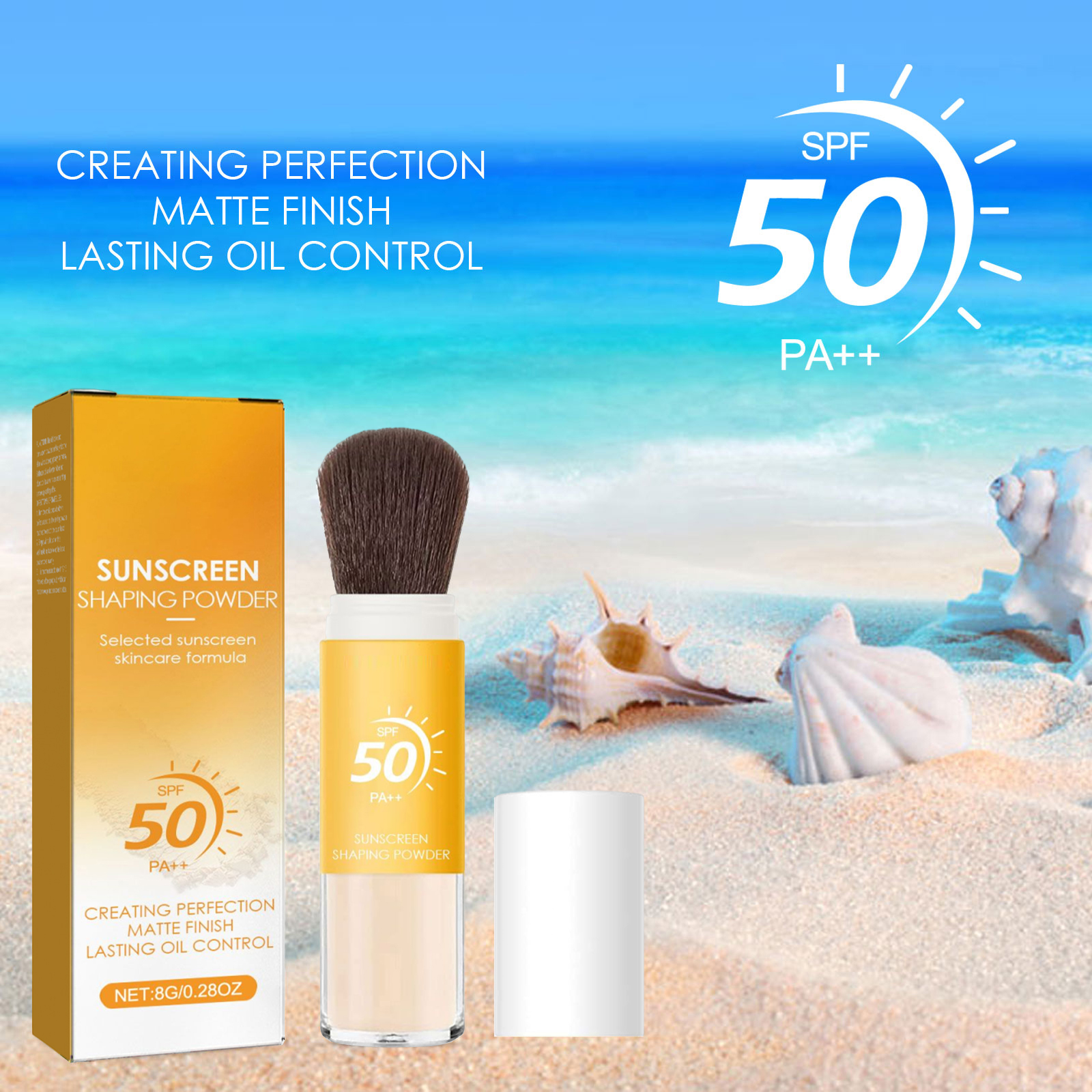 Sun Protection Setting Powder Daily Makeup Natural Light Breathable Makeup Oil Control Long Lasting Anti Fading