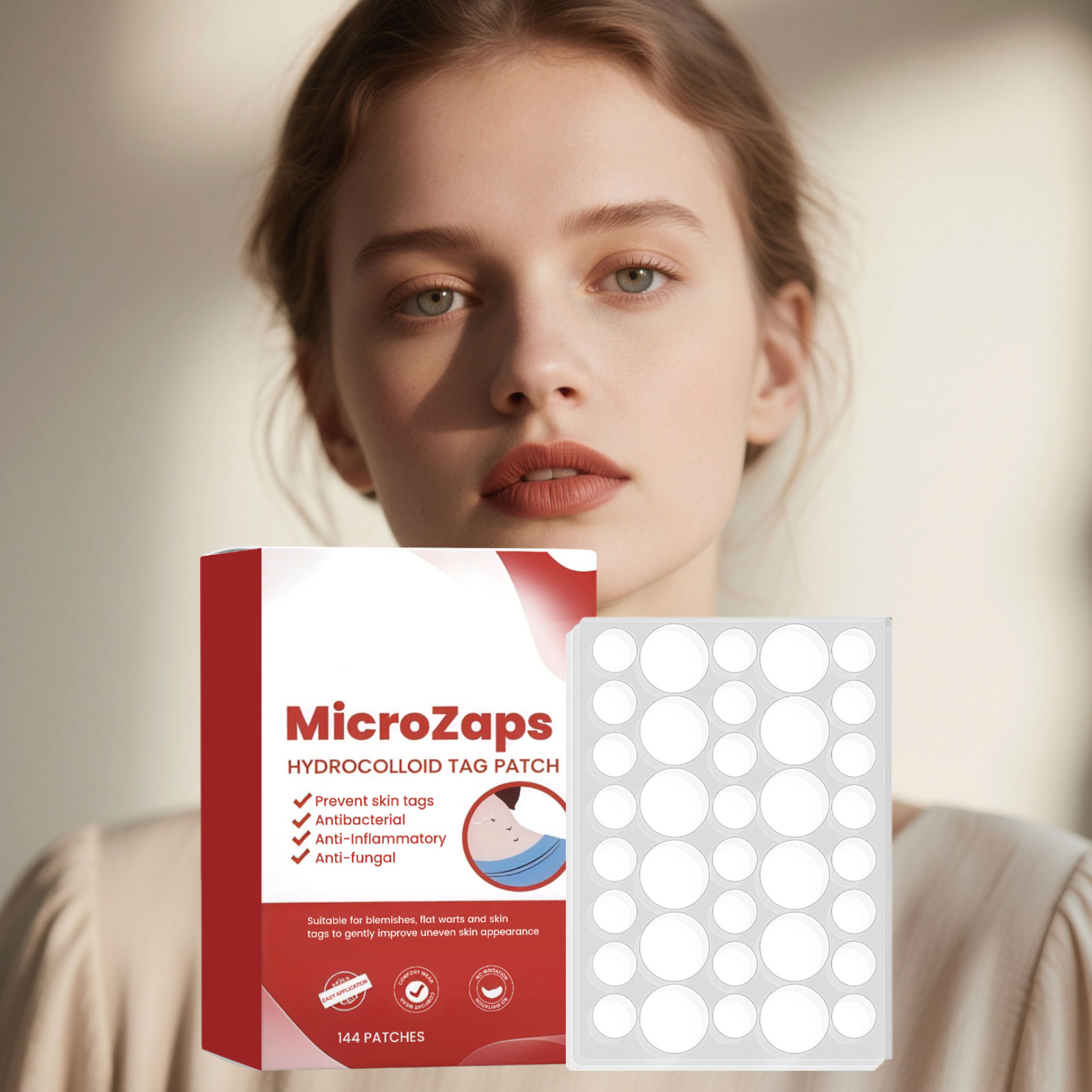 Skin Care Patch Smooth Gentle Clean Soften Surface Light Fit No Glue Residue