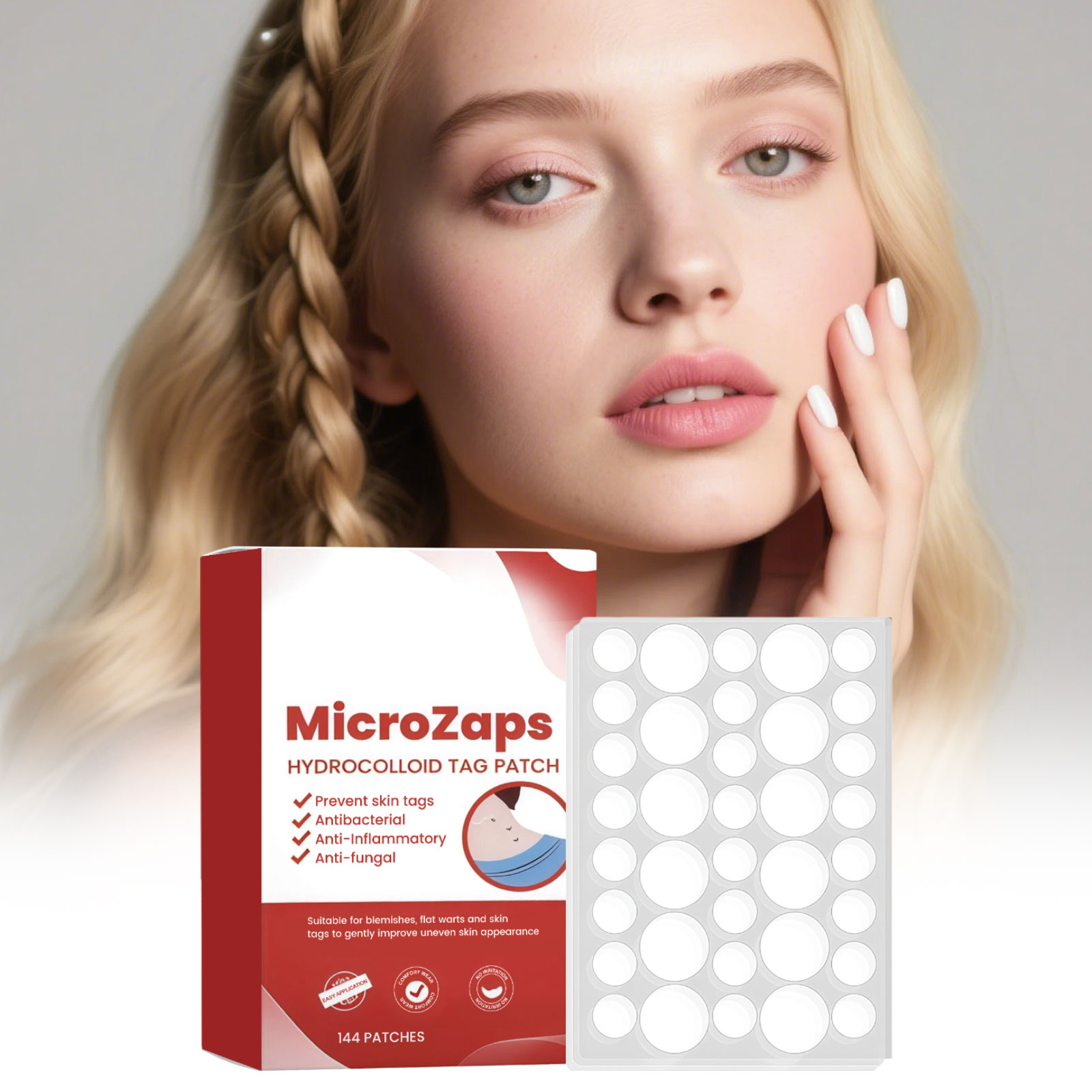 Skin Care Patch Smooth Gentle Clean Soften Surface Light Fit No Glue Residue