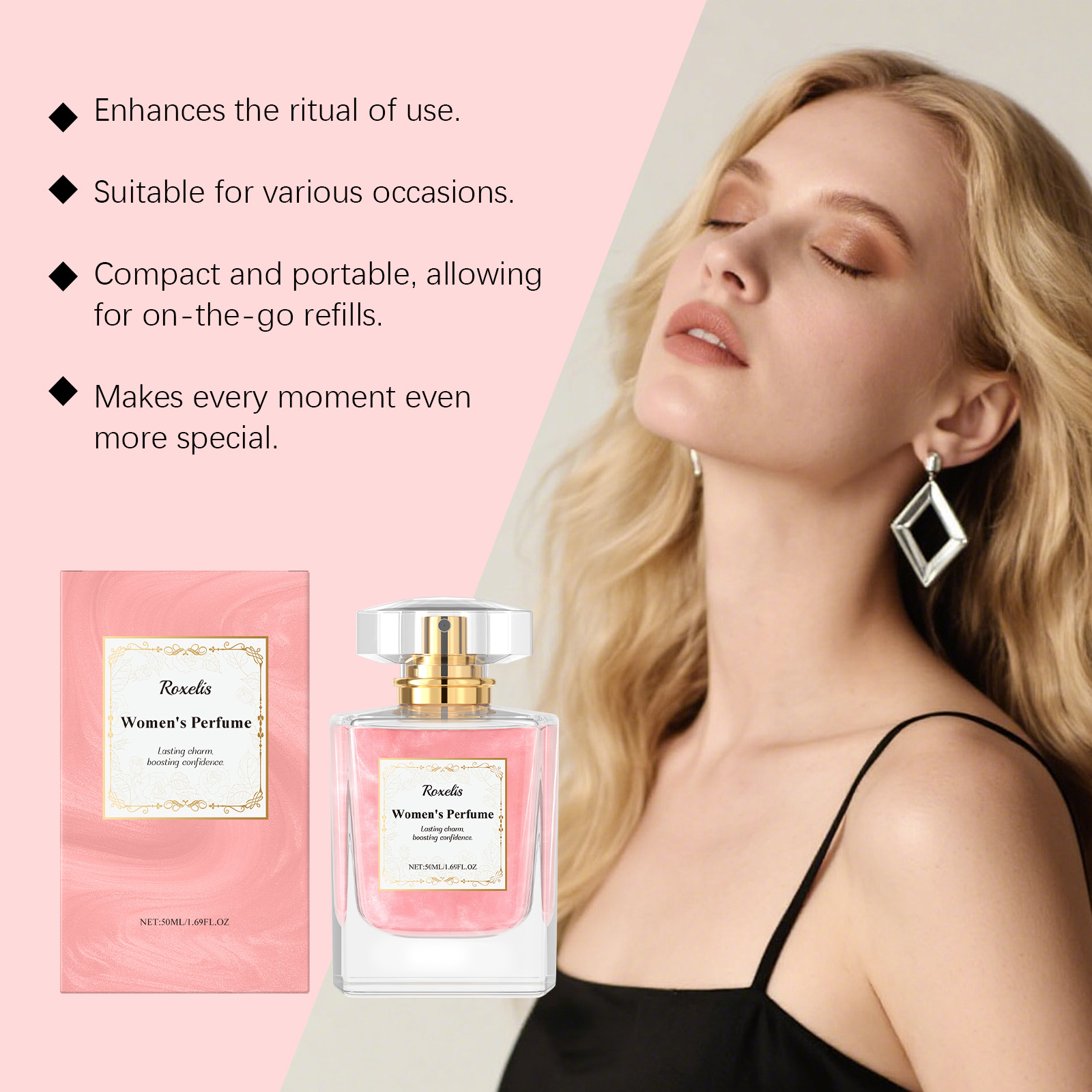 Rich Rose Perfume Charming Elegant Fragrance Unique Scent Long Lasting Layered Aroma Spray