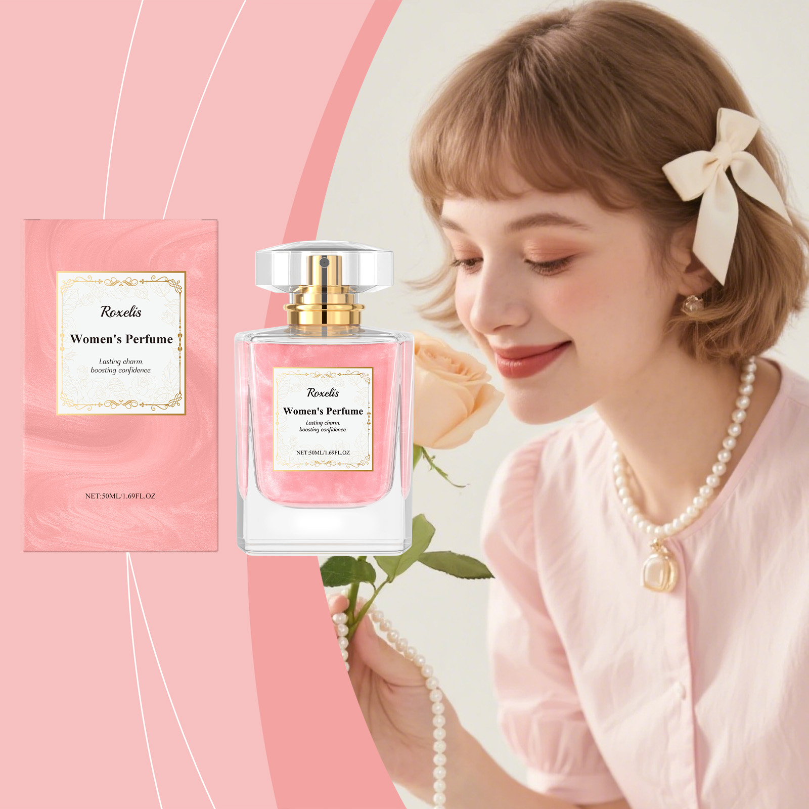 Rich Rose Perfume Charming Elegant Fragrance Unique Scent Long Lasting Layered Aroma Spray