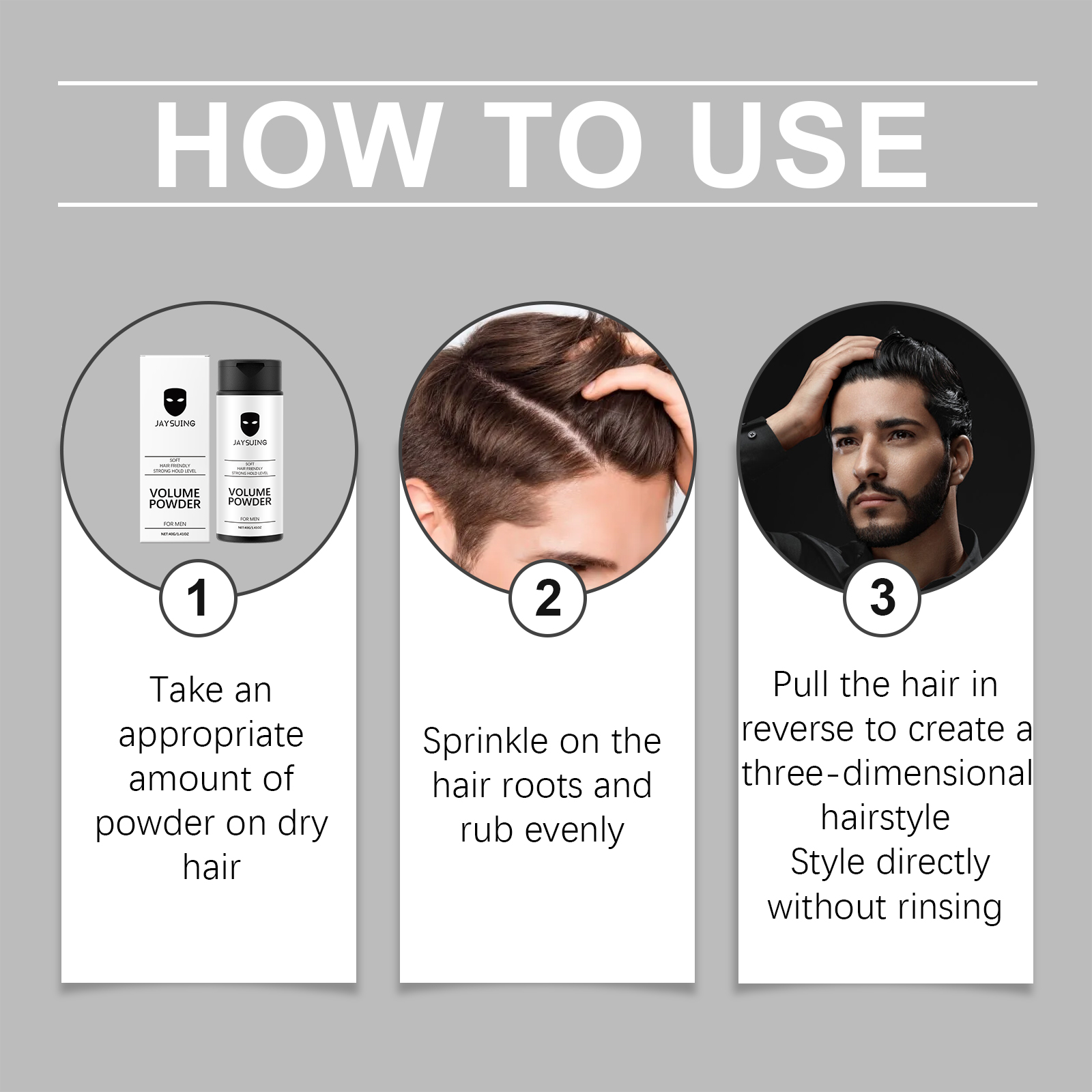 Hair Styling Powder Natural Fresh Fluffy Voluminous Oil Control Hair Care Portable Styling Powder