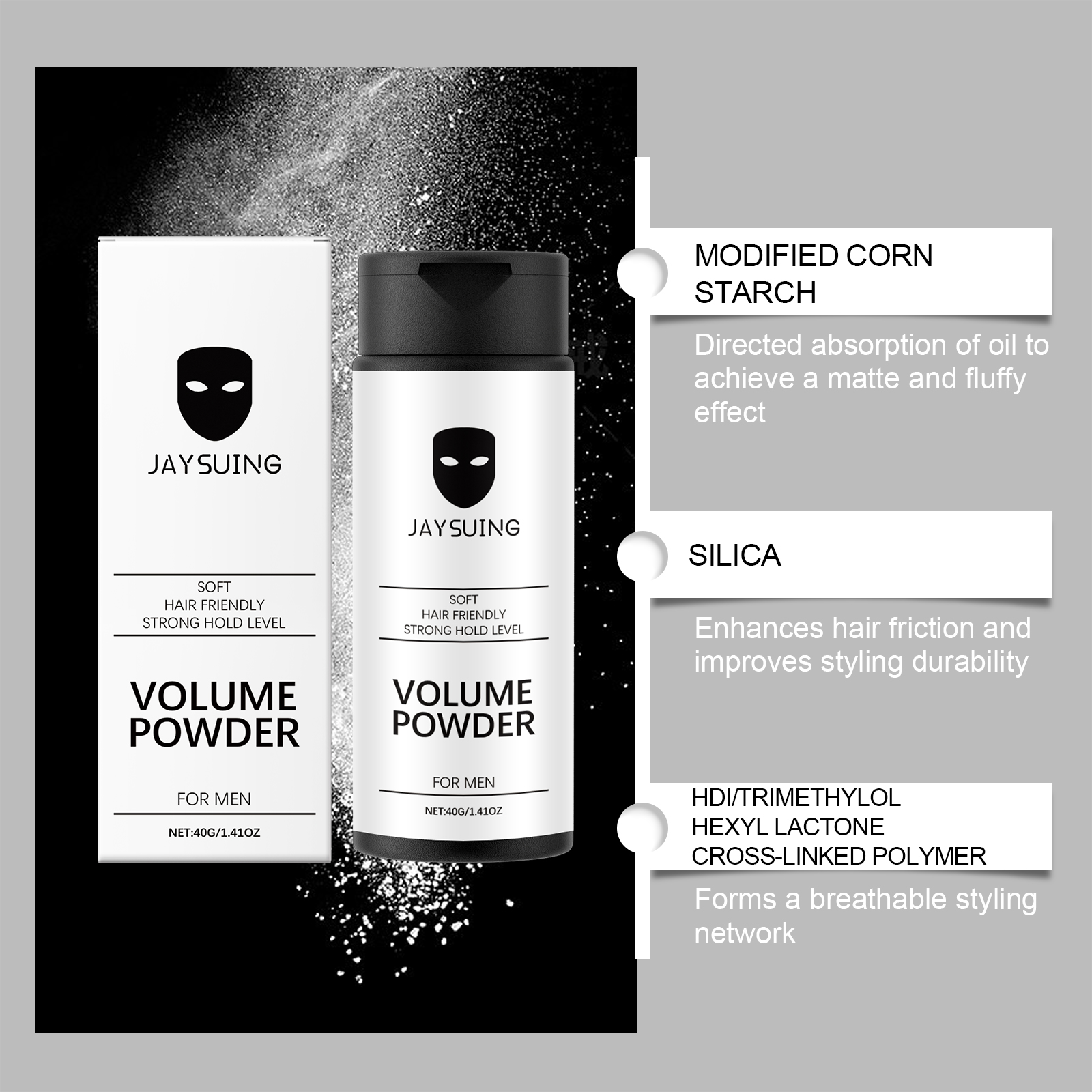 Hair Styling Powder Natural Fresh Fluffy Voluminous Oil Control Hair Care Portable Styling Powder