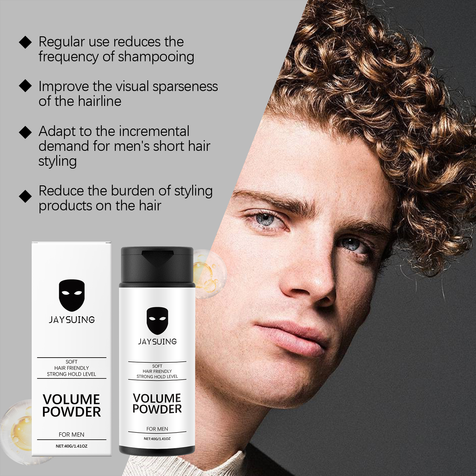 Hair Styling Powder Natural Fresh Fluffy Voluminous Oil Control Hair Care Portable Styling Powder