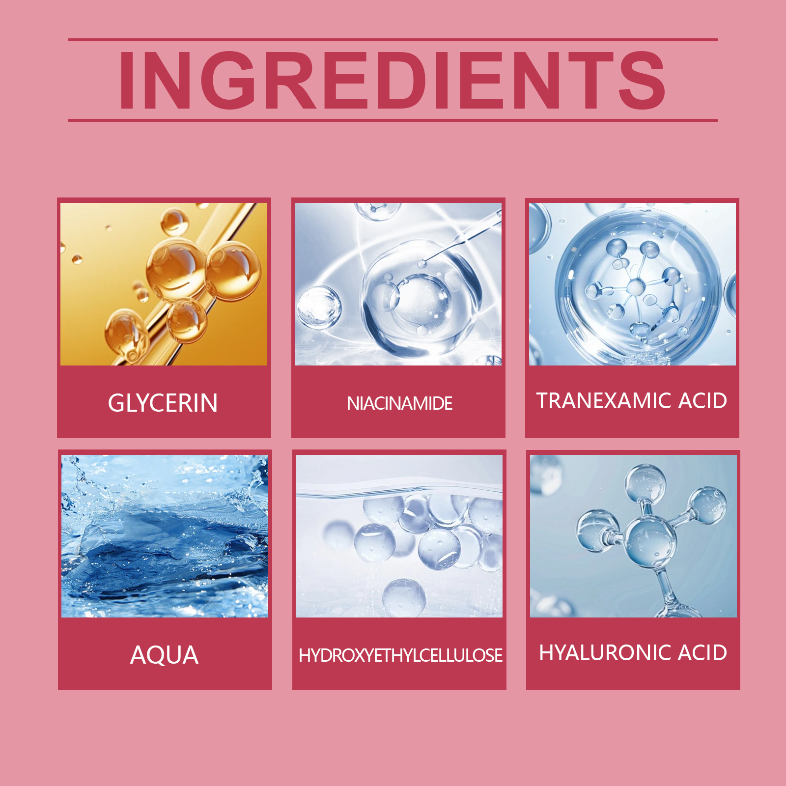 Hyaluronic Acid Brightening Essence Moisturizing Nourishing Deep Hydrating Firming Improve Facial Skin Tone