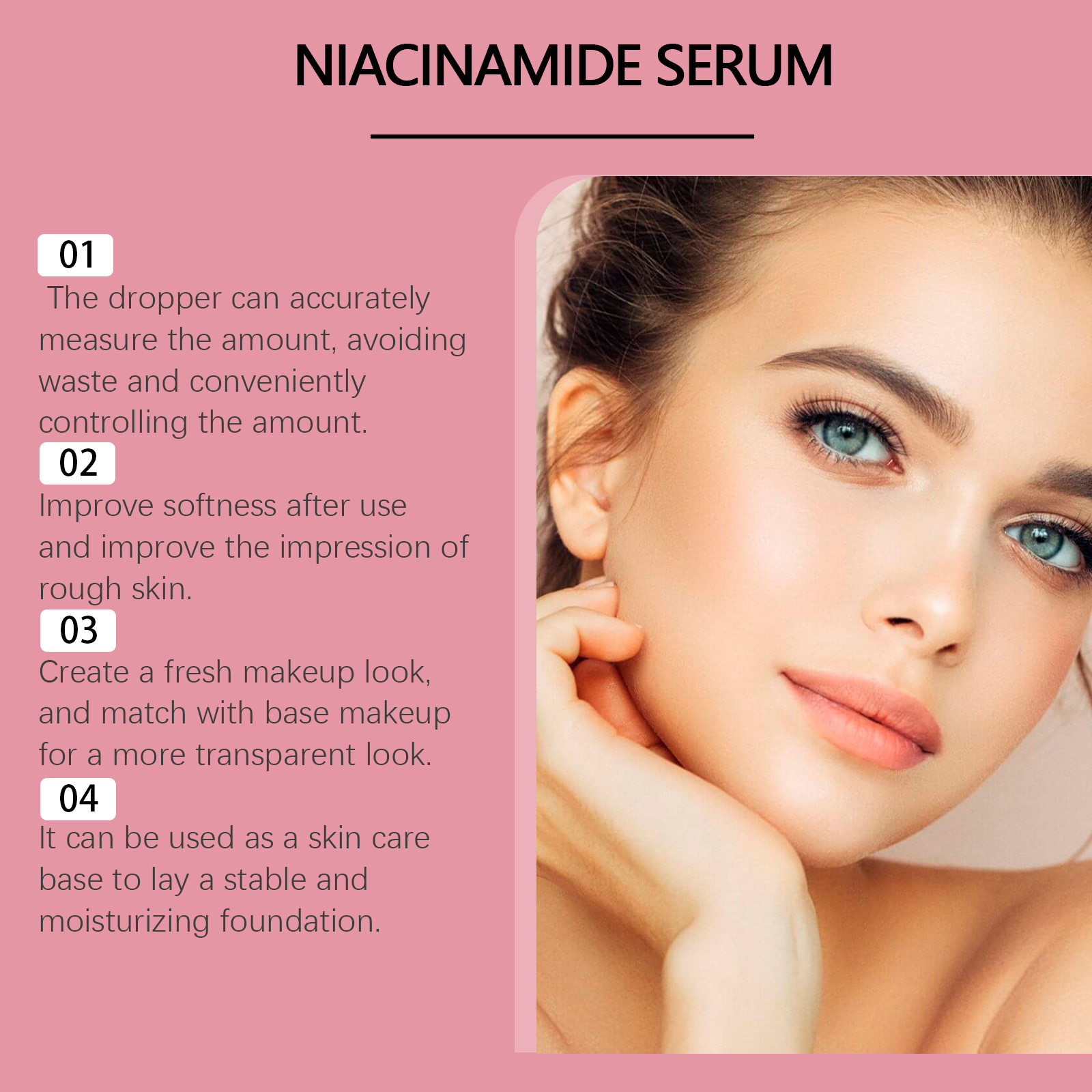 Hyaluronic Acid Brightening Essence Moisturizing Nourishing Deep Hydrating Firming Improve Facial Skin Tone