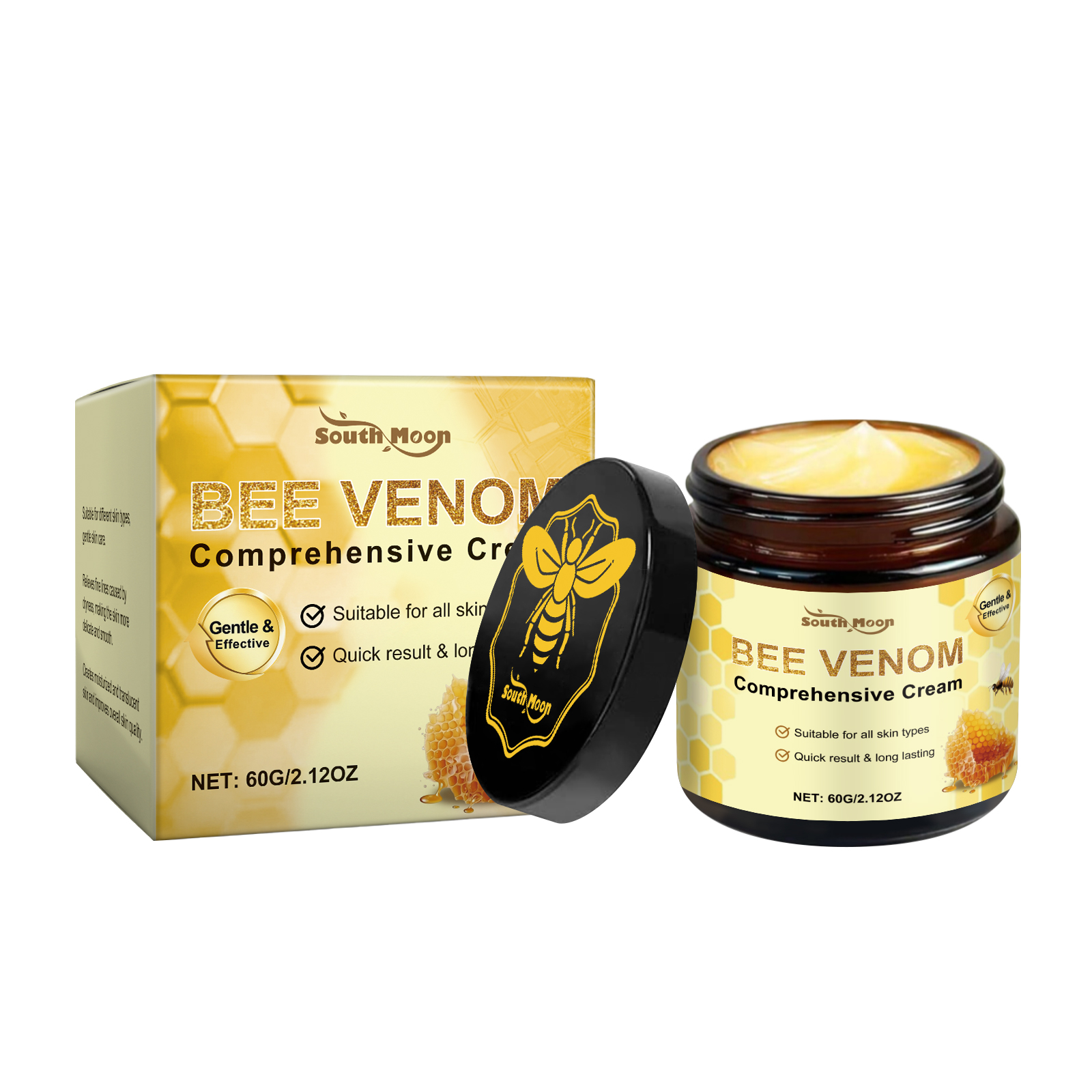 Bee Venom Skin Moisturizing Cream Gentle Hydrating Smooth Delicate Nourish Skin Daily Care Cream