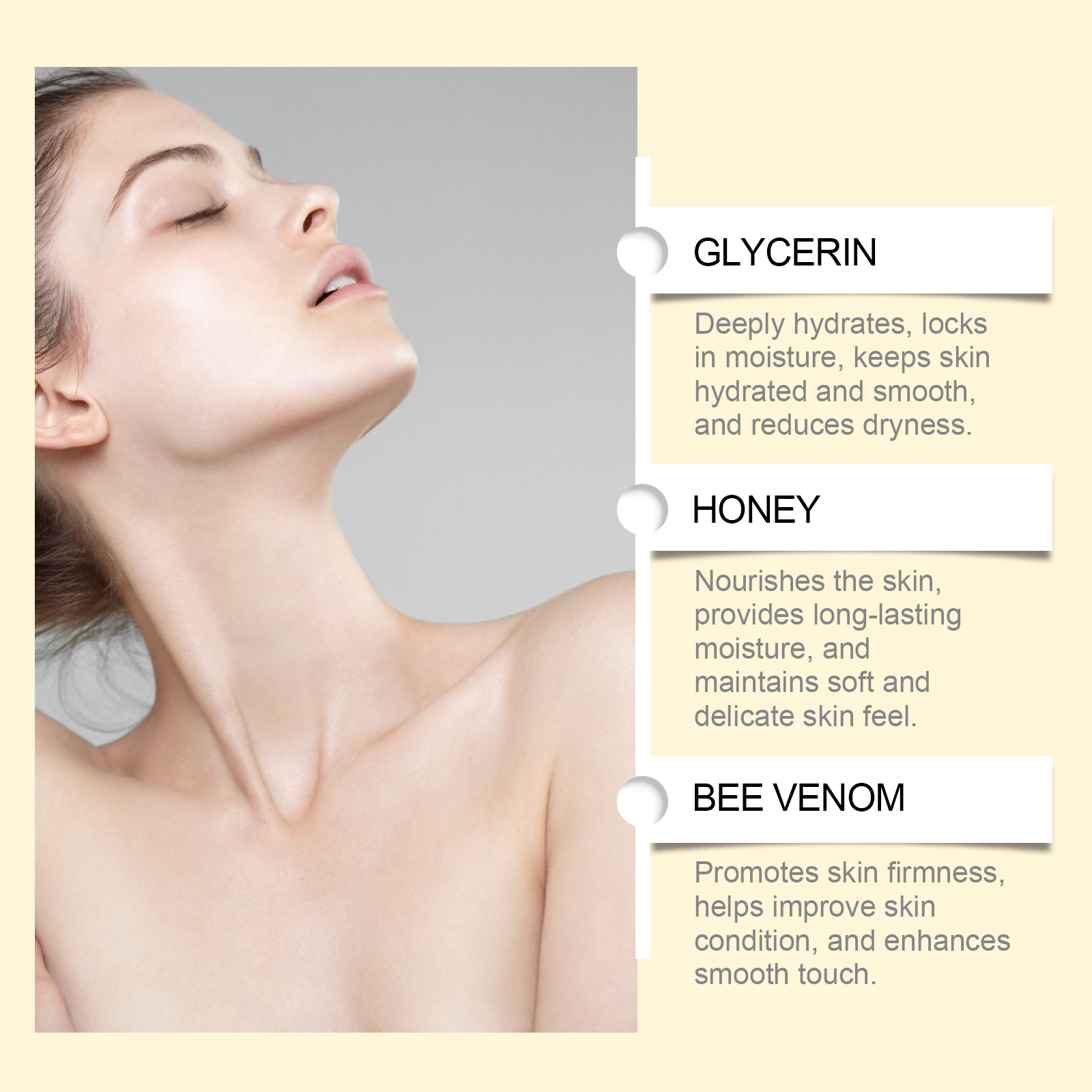 Bee Venom Skin Moisturizing Cream Gentle Hydrating Smooth Delicate Nourish Skin Daily Care Cream