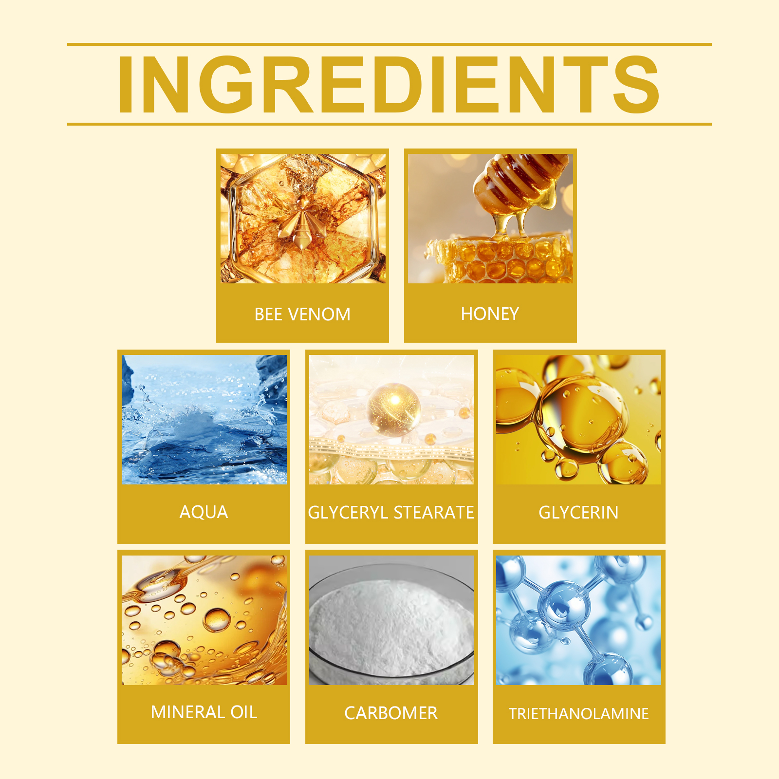Bee Venom Skin Moisturizing Cream Gentle Hydrating Smooth Delicate Nourish Skin Daily Care Cream