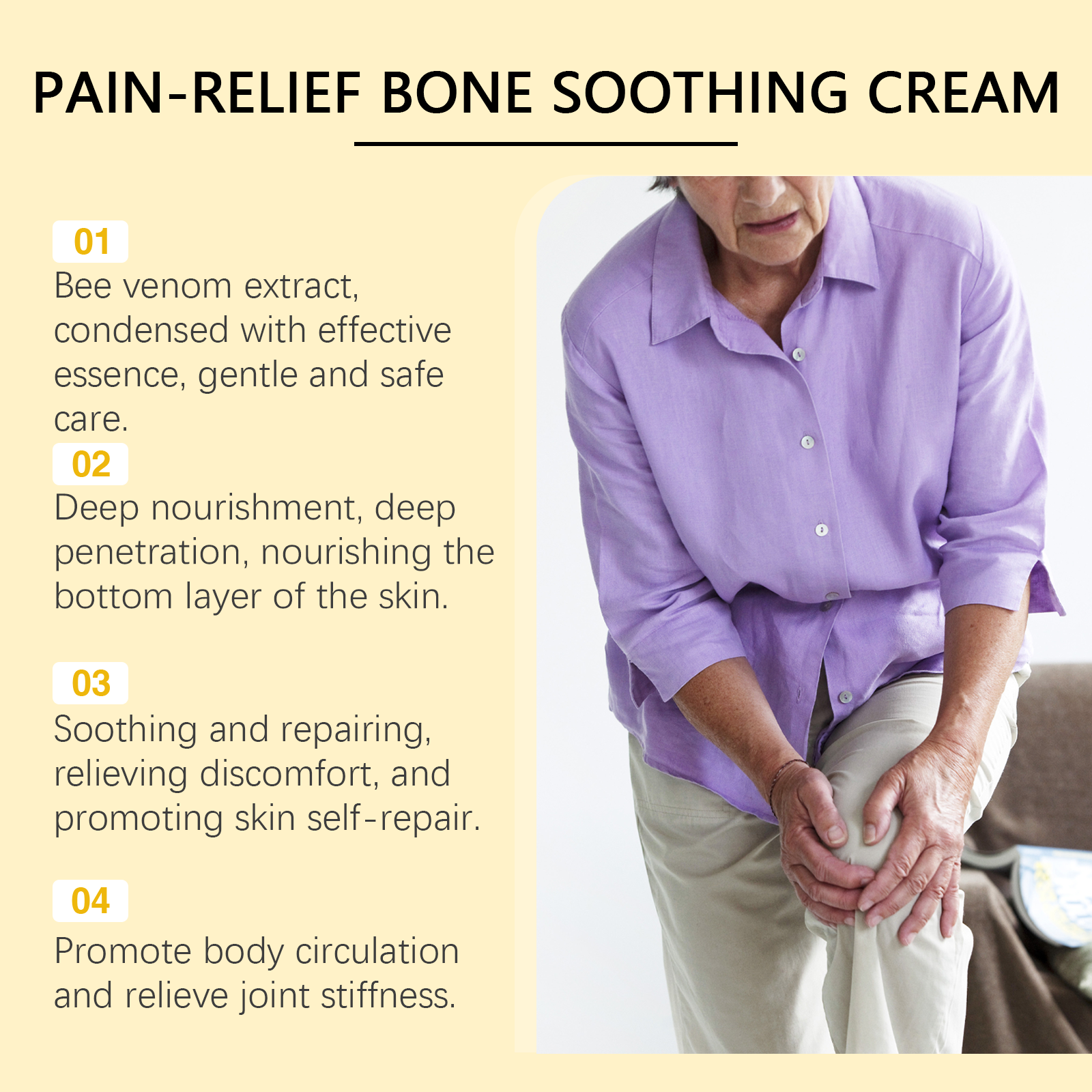 Joint Soothing Cream Body Care For Joint Knee Discomfort External Apply Massage Relief