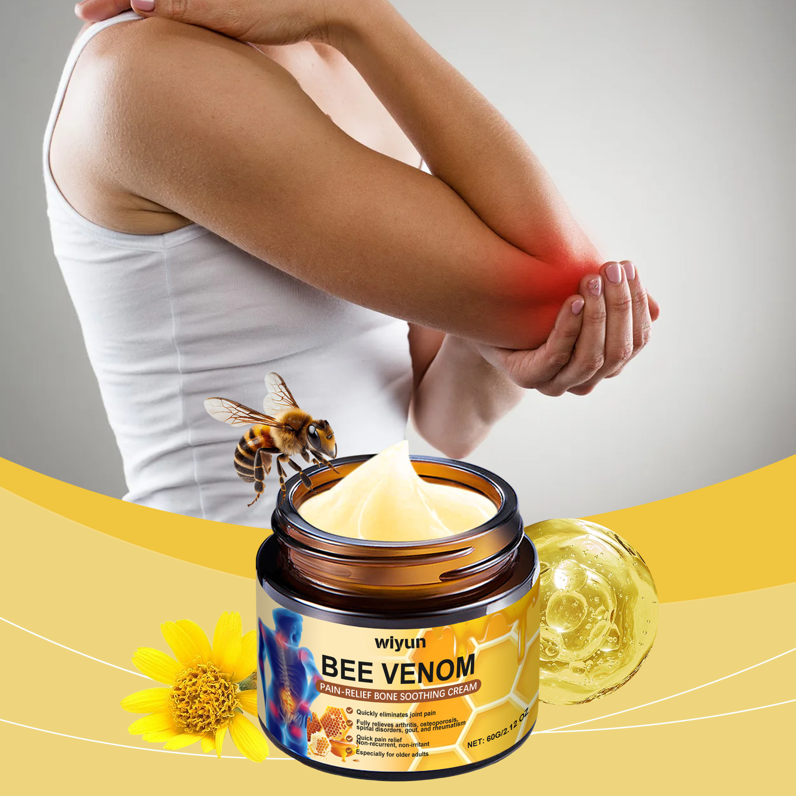 Joint Soothing Cream Body Care For Joint Knee Discomfort External Apply Massage Relief