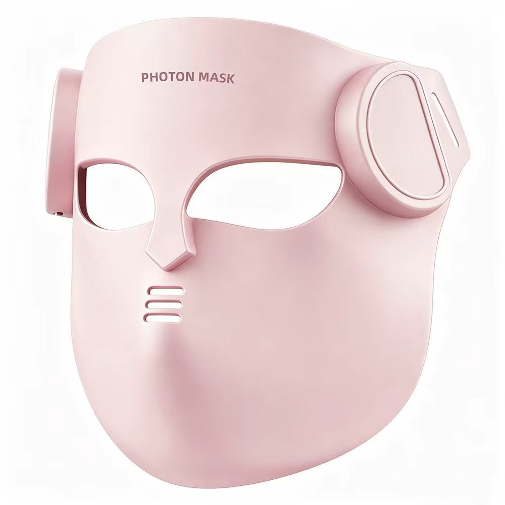 (Light Therapy Face Mask Pink) Facial Mask Red Light Therapy 8 Colors LED Face Mask Silicone Photon Infrared Therapy Mask for Reduce Wrinkle Acne Facial Care