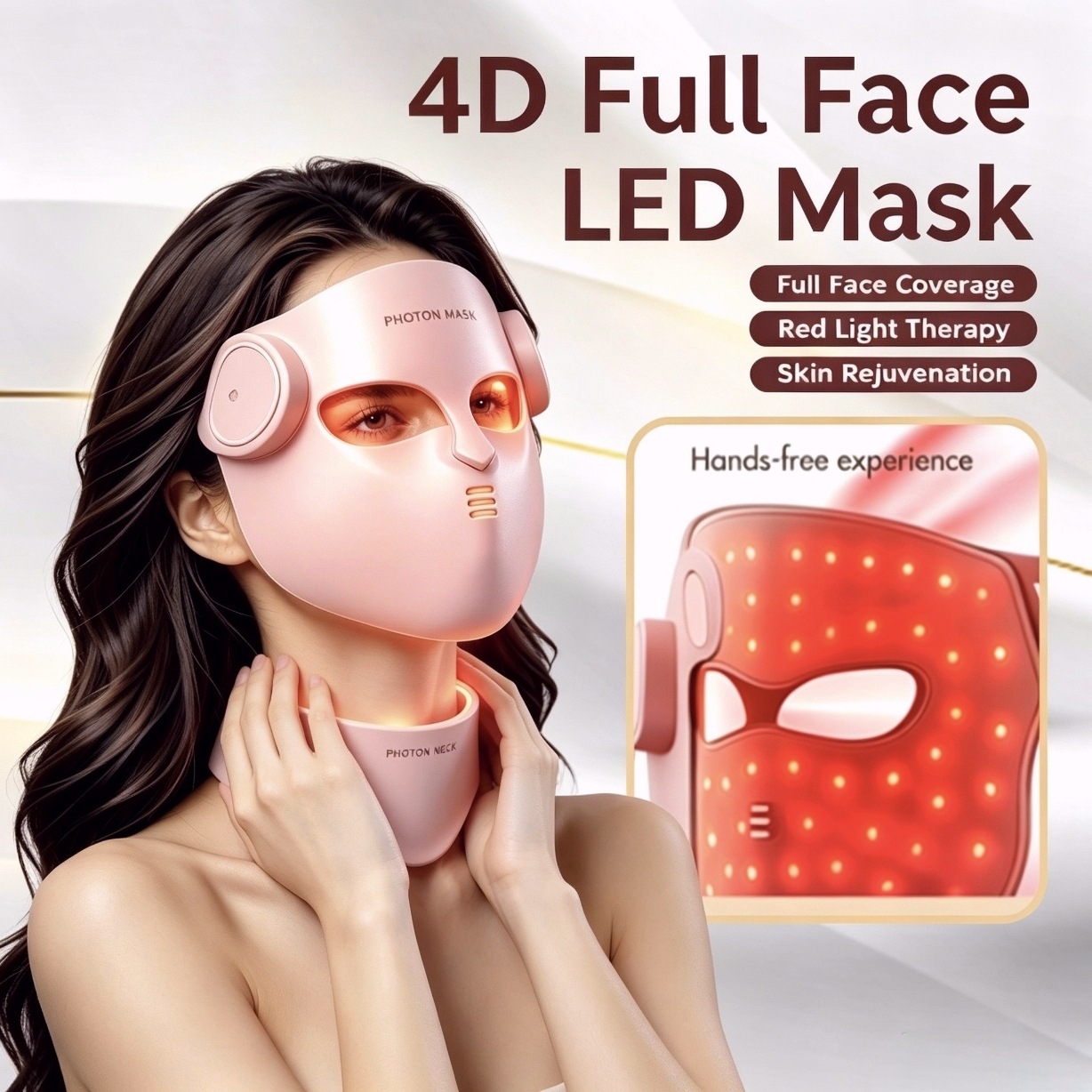 (Light Therapy Face Mask Black) Facial Mask Red Light Therapy 8 Colors LED Face Mask Silicone Photon Infrared Therapy Mask for Reduce Wrinkle Acne Facial Care