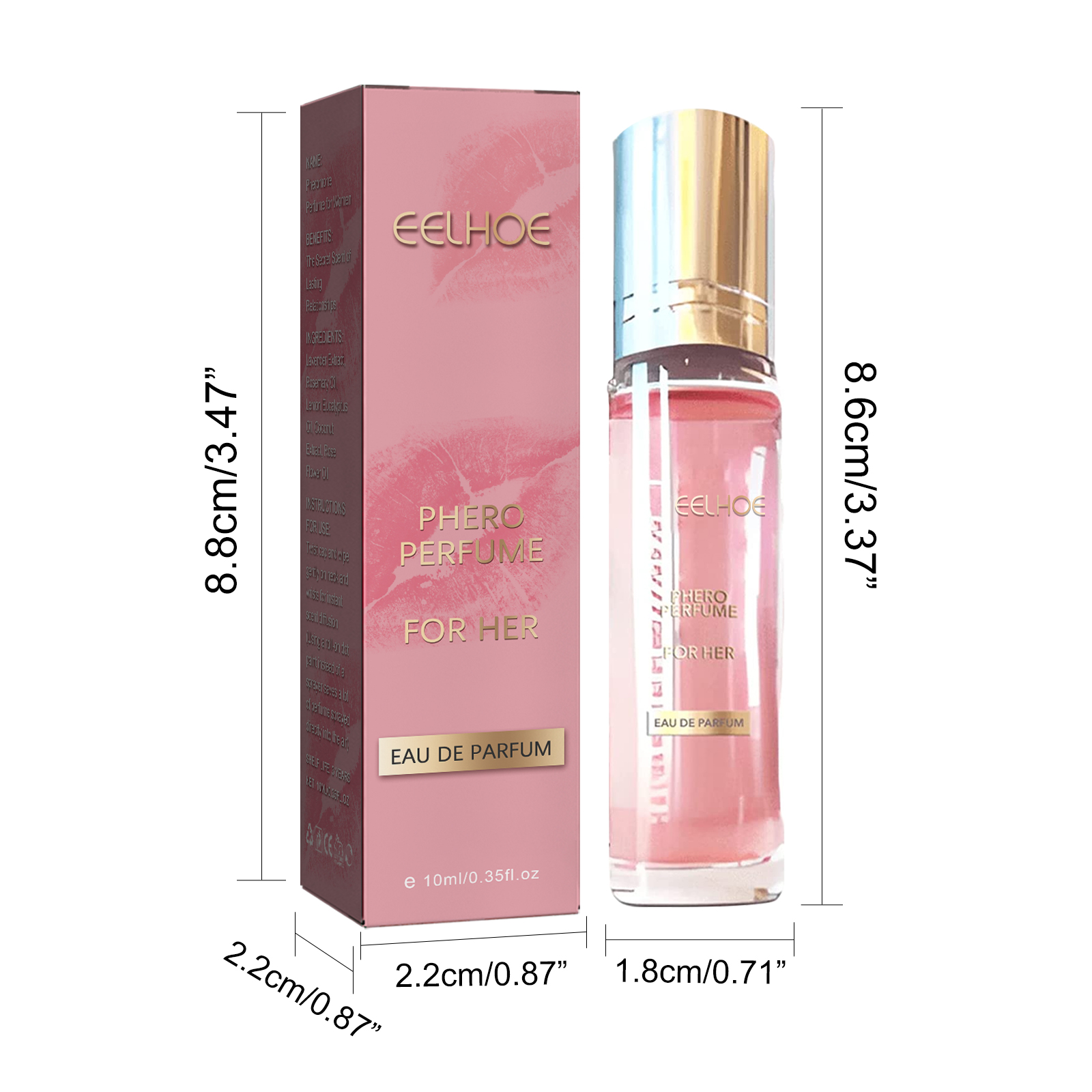 Women Roll On Perfume Natural Floral Light Fresh Long Lasting Scent Daily Wear 10ml