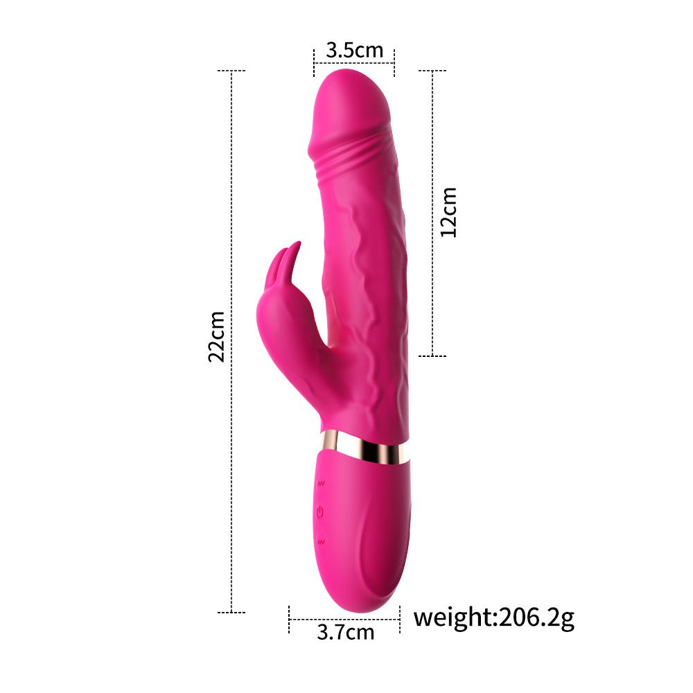 (Purple) Female Adult Sex Toy Wand Vibrators Realistic Dildo Massager Double Head Rabbit Masturbation Vibrating Wand Stimulation Quiet Strong Vibration 
