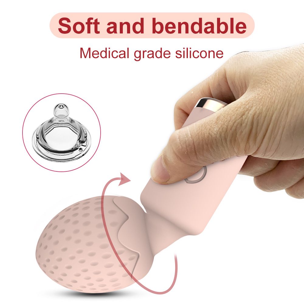 AV Wand Mini Vibrating Massage Wand Women Vibrators Flirting Stimulation Vibrating Masturbator Adult Sex Toy Strawberry Style