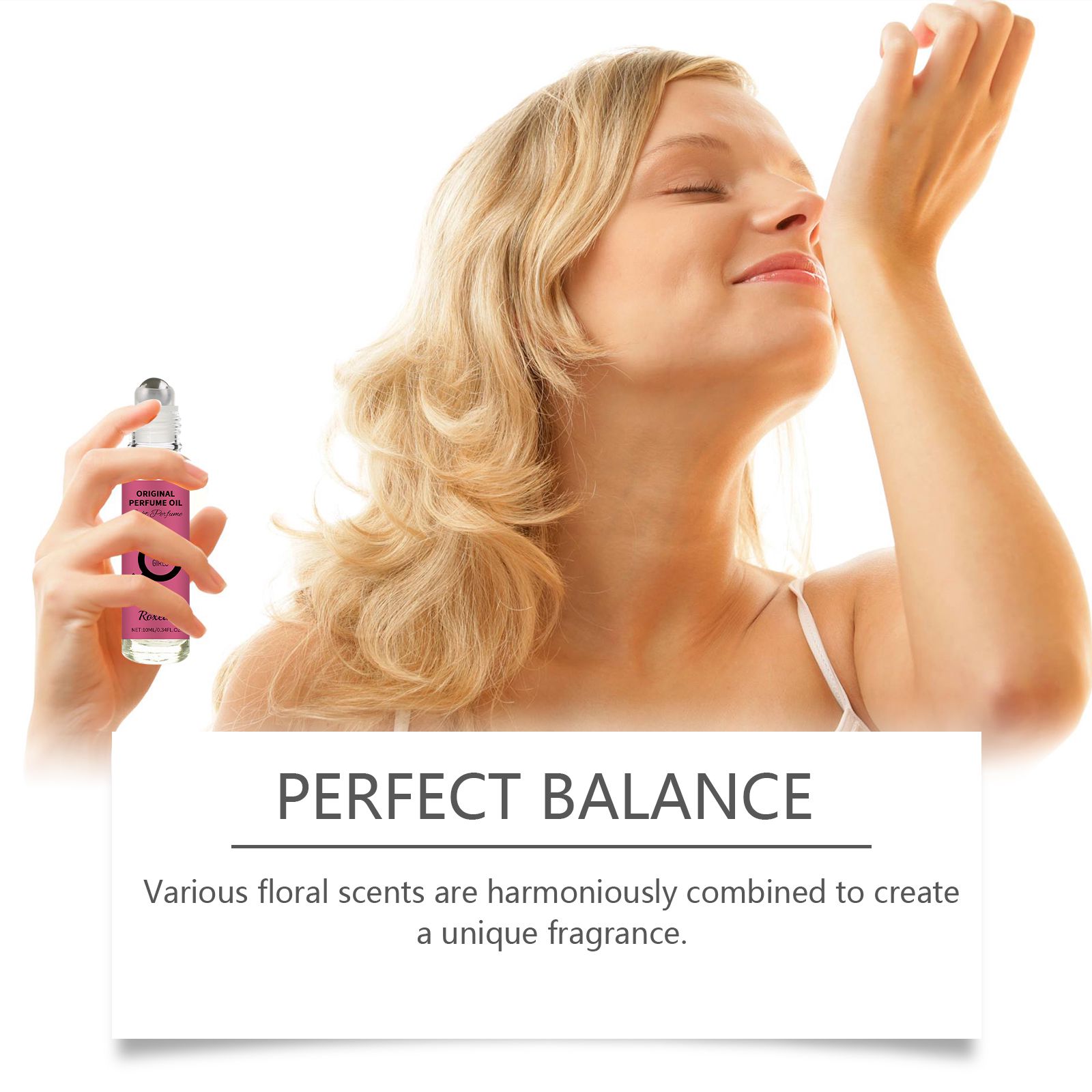 Women Floral Roll On Perfume Jasmine Fresh Long Lasting Portable For Daily Wear And Dates