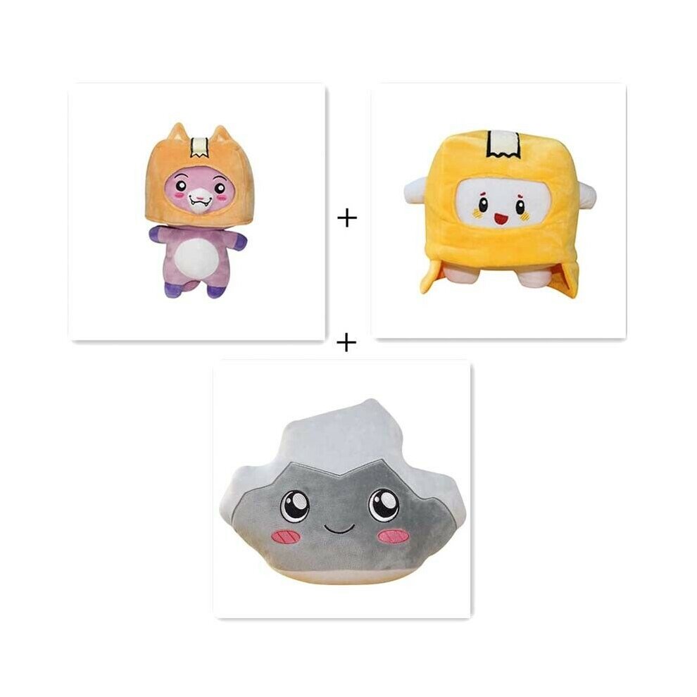 (BOXY 20cm/7.8in) Lankybox BOXY FOXY ROCKY Plush Toy Stuffed Doll Kids Toys
