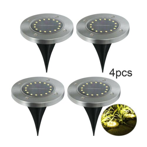 12LED Solar Power Ground Lights Outdoor Garden Lawn Path Lamp