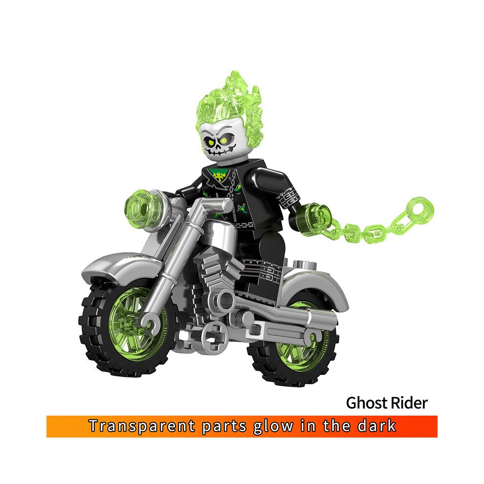 8PCS Ghost Riders Glow At Night Minifigures Toys Fit Lego