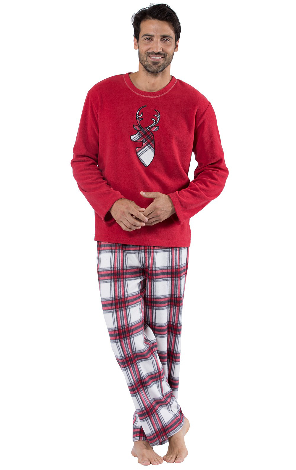 (2T Kids) Family Matching Christmas Pyjamas Set Reindeer Pajamas PJs Set Xmas Sleepwear Nightwear for Mens Womens Adults Kids 2022