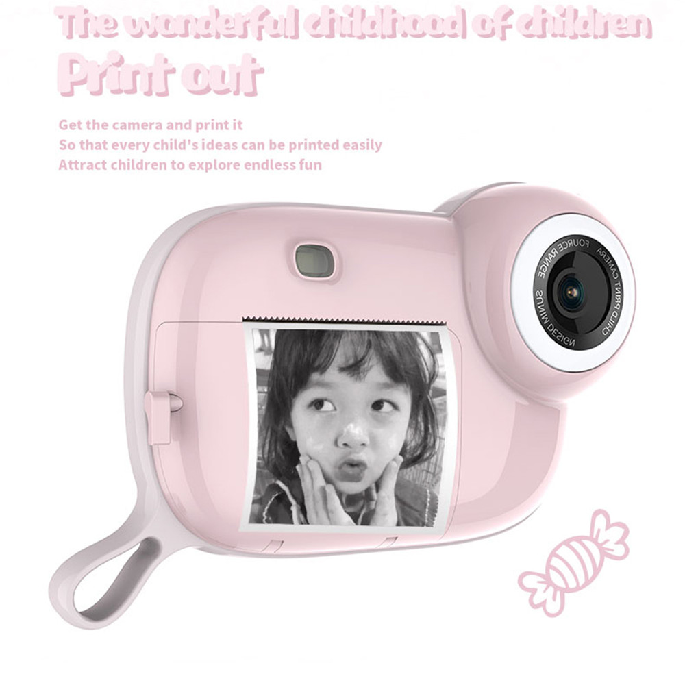 (Blue) Instant Print Camera for Kids Digital Camera Photo Video Camera Child Toy Camcorder Recorder for Girls 3 Inch Screen 1080P HD with 32GB TF Card