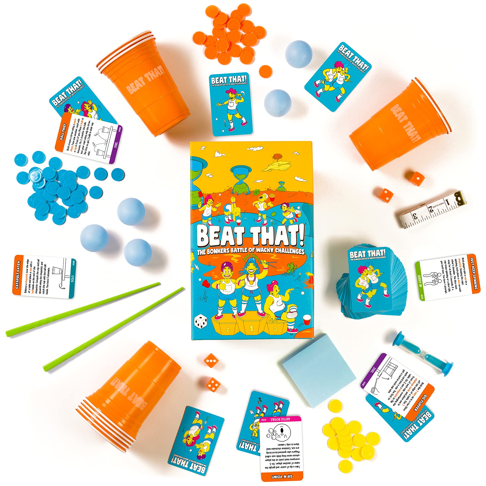 Family Party Game Beat That The Bonkers Battle of Wacky Challenges Board Games Fun Festive Party Cards for Kids and Adults Perfect Christmas Stocking Fillers