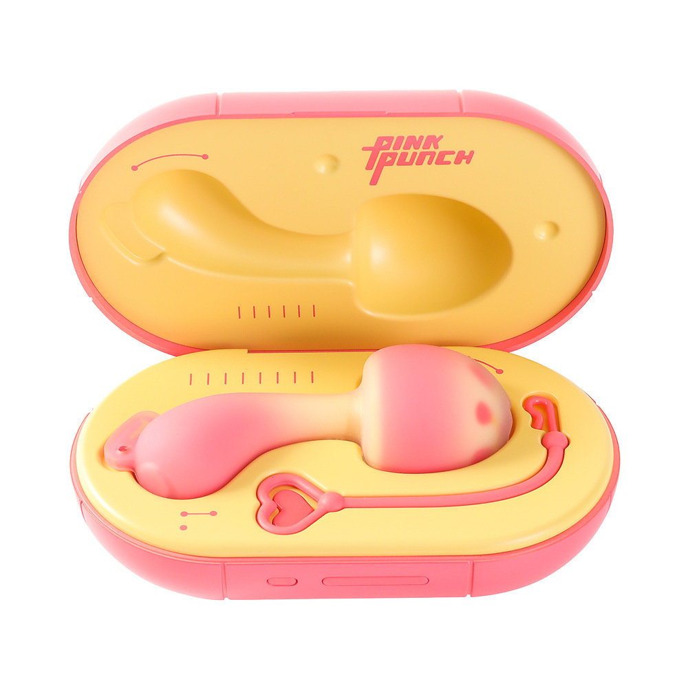 PinkPunch Sunset Mushroom Sex Toy G-spot Clitoris Massager Egg Vibrator Bluetooth Stimulator Mini Adult Toys for Women and Couples Wearable App Remote Control Wireless Charging