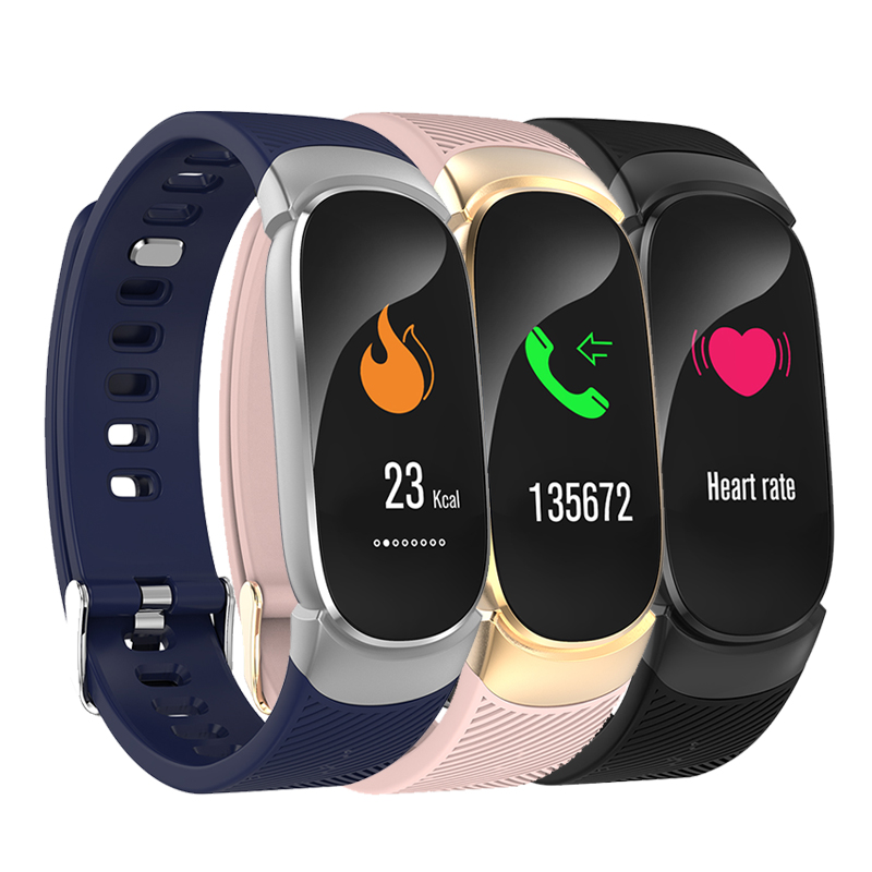 (Pink) Sports bracelet Smart Watch Step Counter Information Reminders Color Screen For Men Women