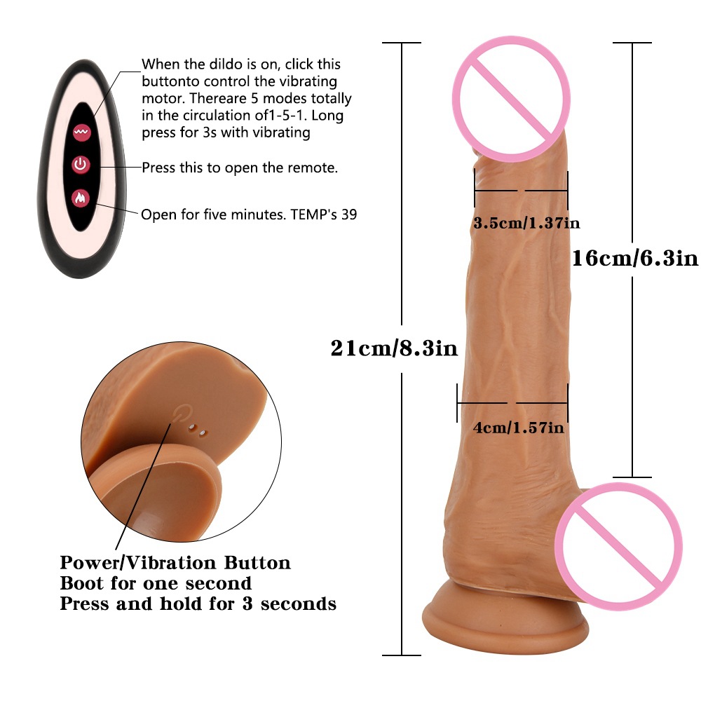 Realistic Dildo Masturbator Machine Gun for Women Automatic Thrusting Vibrator Wand Adult Sex Toy G-Spot Fucking Massager Bullet Heating Function Suction Cup Wireless Remote Control Anal Stimulate Sex Pleasure