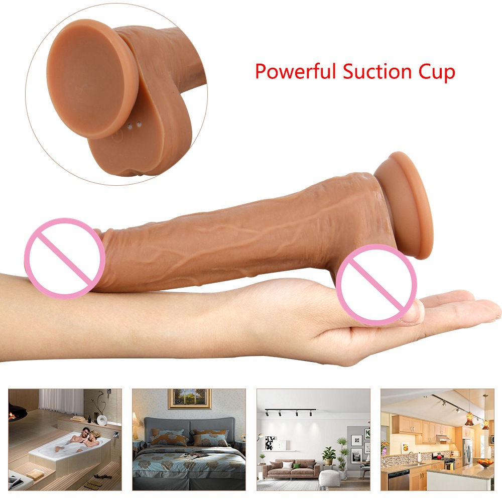 Realistic Dildo Masturbator Machine Gun for Women Automatic Thrusting Vibrator Wand Adult Sex Toy G-Spot Fucking Massager Bullet Heating Function Suction Cup Wireless Remote Control Anal Stimulate Sex Pleasure