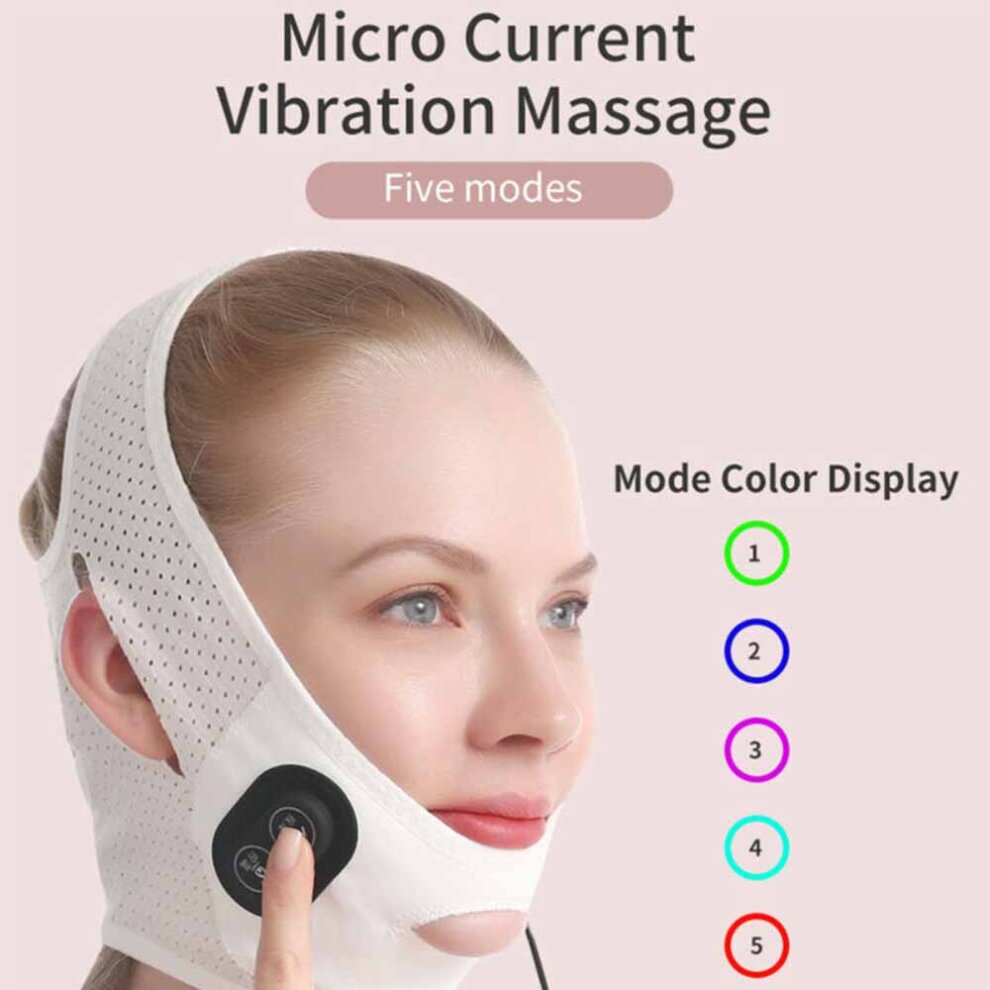 Electric Face V-Line Slim Lift Mask Chin Cheek Slimming Belt Strap Band Massager