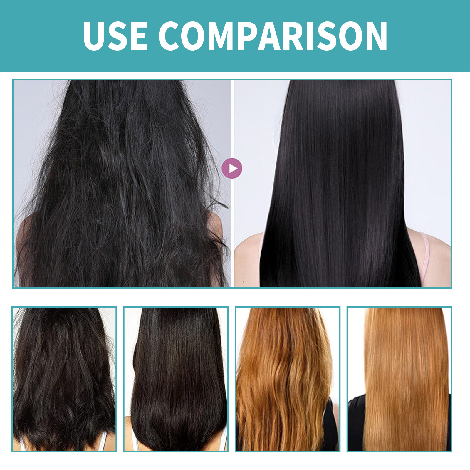 Protein Hair Straightening Cream Hair Treatment Cream with Smoothing Home Styling Straight Hair Softener Free From Pulling And Not Hurting