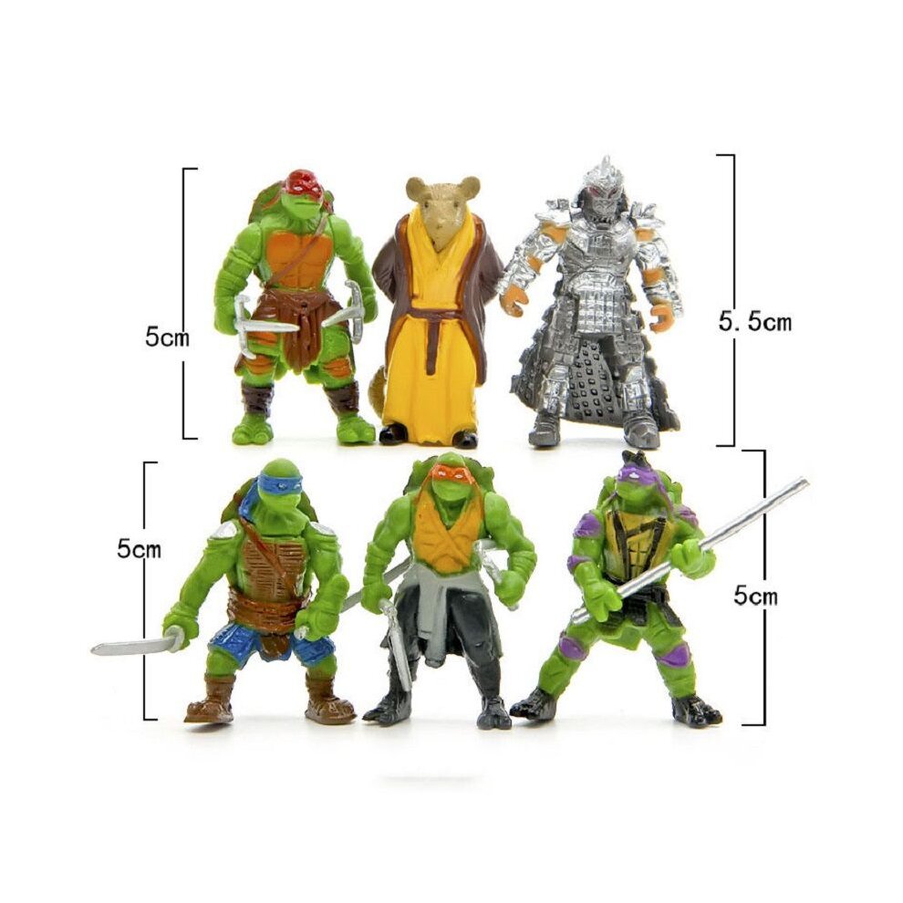 6Pcs Teenage Mutant Ninja Turtles TMNT Action Figures Collection Toys Set