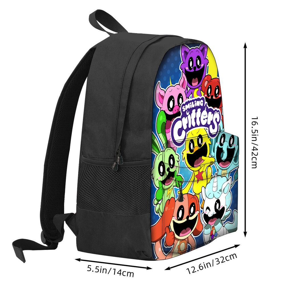 (A) Smiling critters Backpack Casual Bag Student Gift
