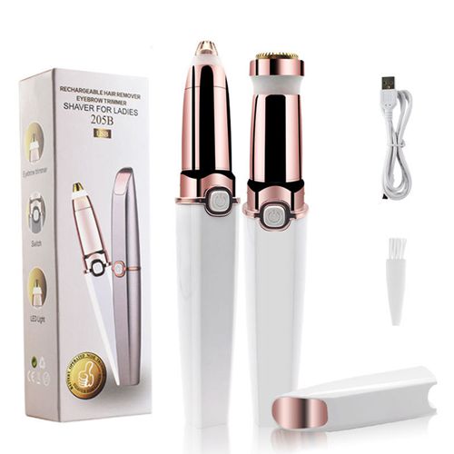 Dual-Head Electric Hair Remover for Women USB Rechargeable Brow Trimmer & Shaver