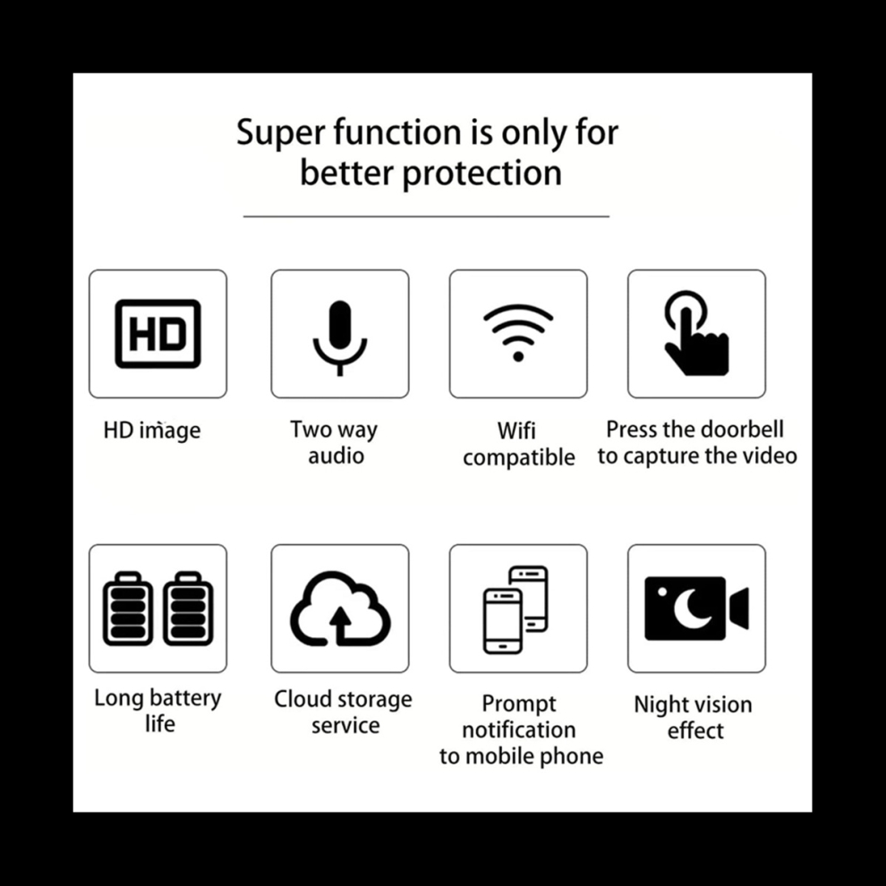 Smart Video Door Bells Wireless WiFi Video Doorbell with Camera