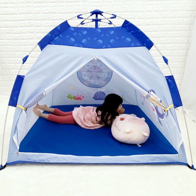 Cute Shark Themed Childrens Playhouse Tent Automatic Pole Speed-Open Indoor/Outdoor Tent