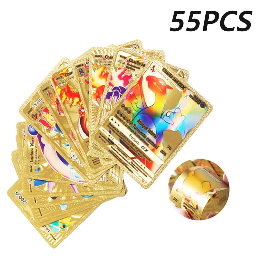 55Pcs For Pokemon Card Mint Vmax GX Charizard Collection Boxes Gold UK