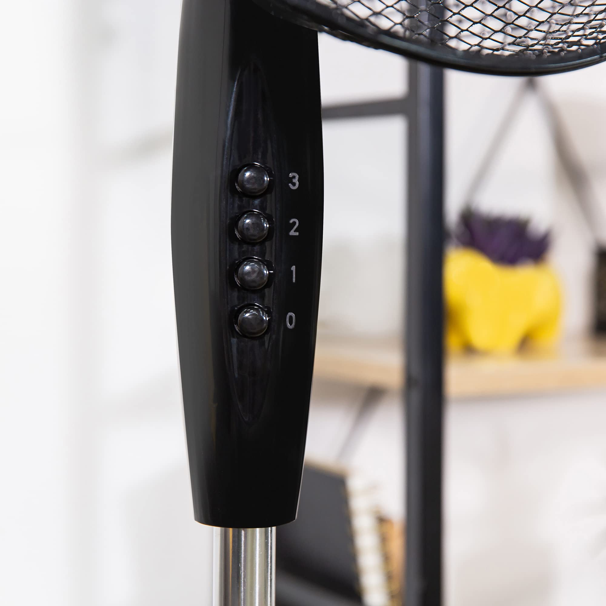 16 Inch Lightweight Pedestal Fan 3 Speeds Wide-Angled Oscillation Powerful Airflow Adjustable Height