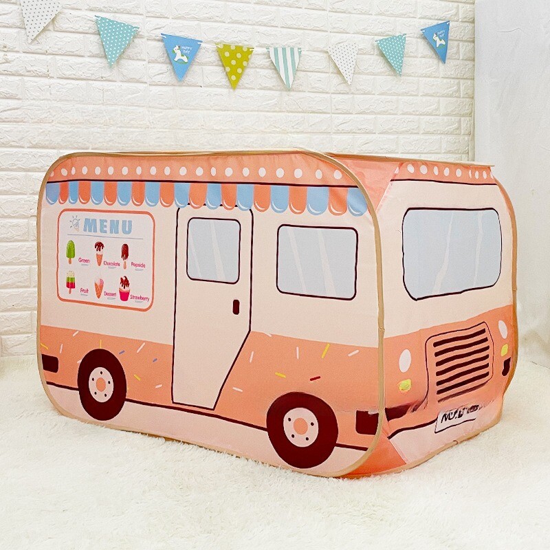 (Blue) Korean Portable Foldable Play Tent Travel Folding Tent Children Boy Playhouse Kids Gifts Outdoor Toy Tenats Castle 2024New Gifts