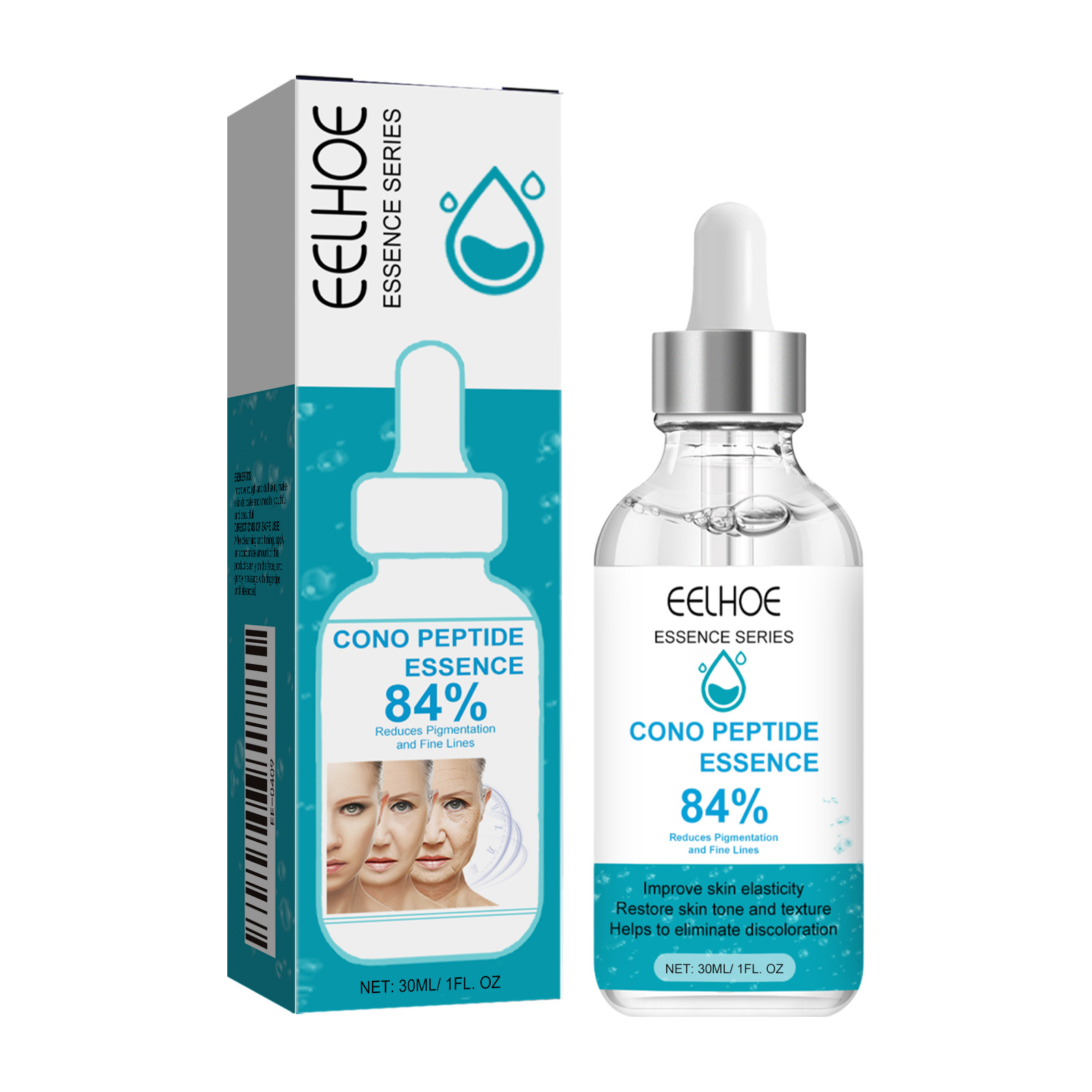 (1 PC) Anti Wrinkle Serum Hexapeptide Cono Peptide Essence for Face Lift Firming Improve Rough Sagging Tightening Fade Forehead Lines Age Spots Removal