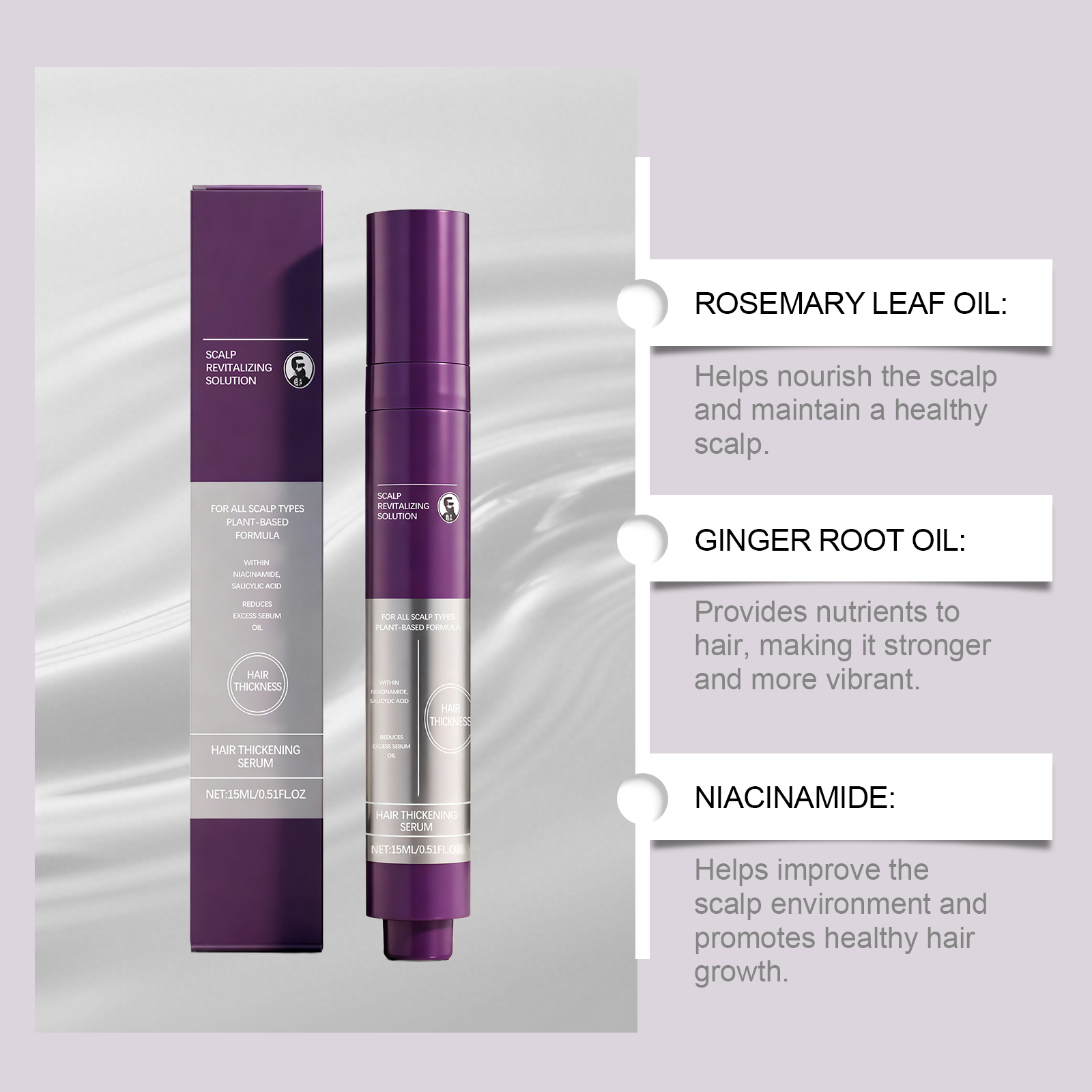 Scalp Revitalizing Solution Scalp Repair Serum Increase Hair Thickness Reduce Hair Breakage Nourishing Scalp Rosemary Oil Serum ﻿